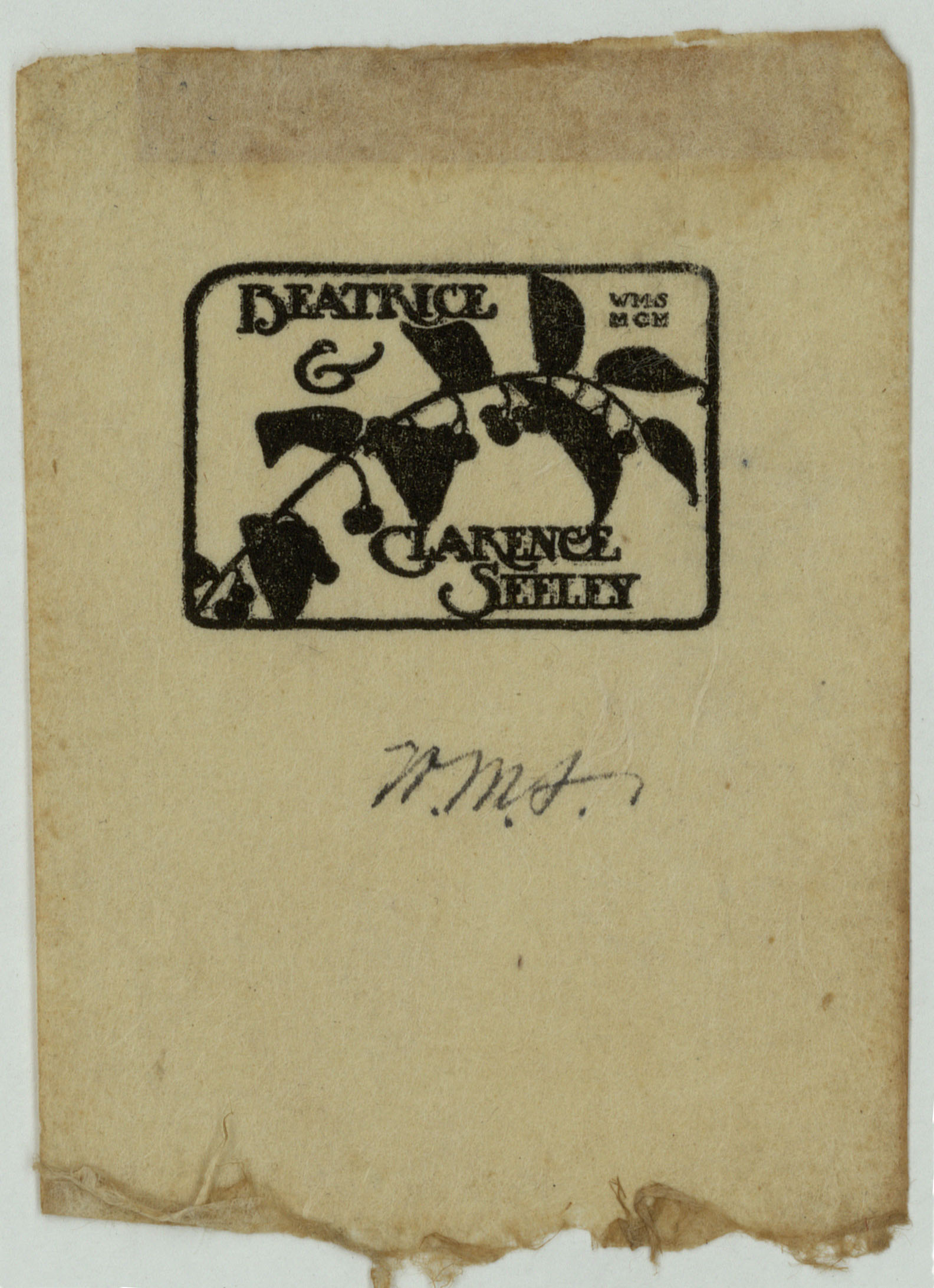 image for: Wilbur Macey Stone - Ex-libris Beatrice Clarence Seeley - 1900