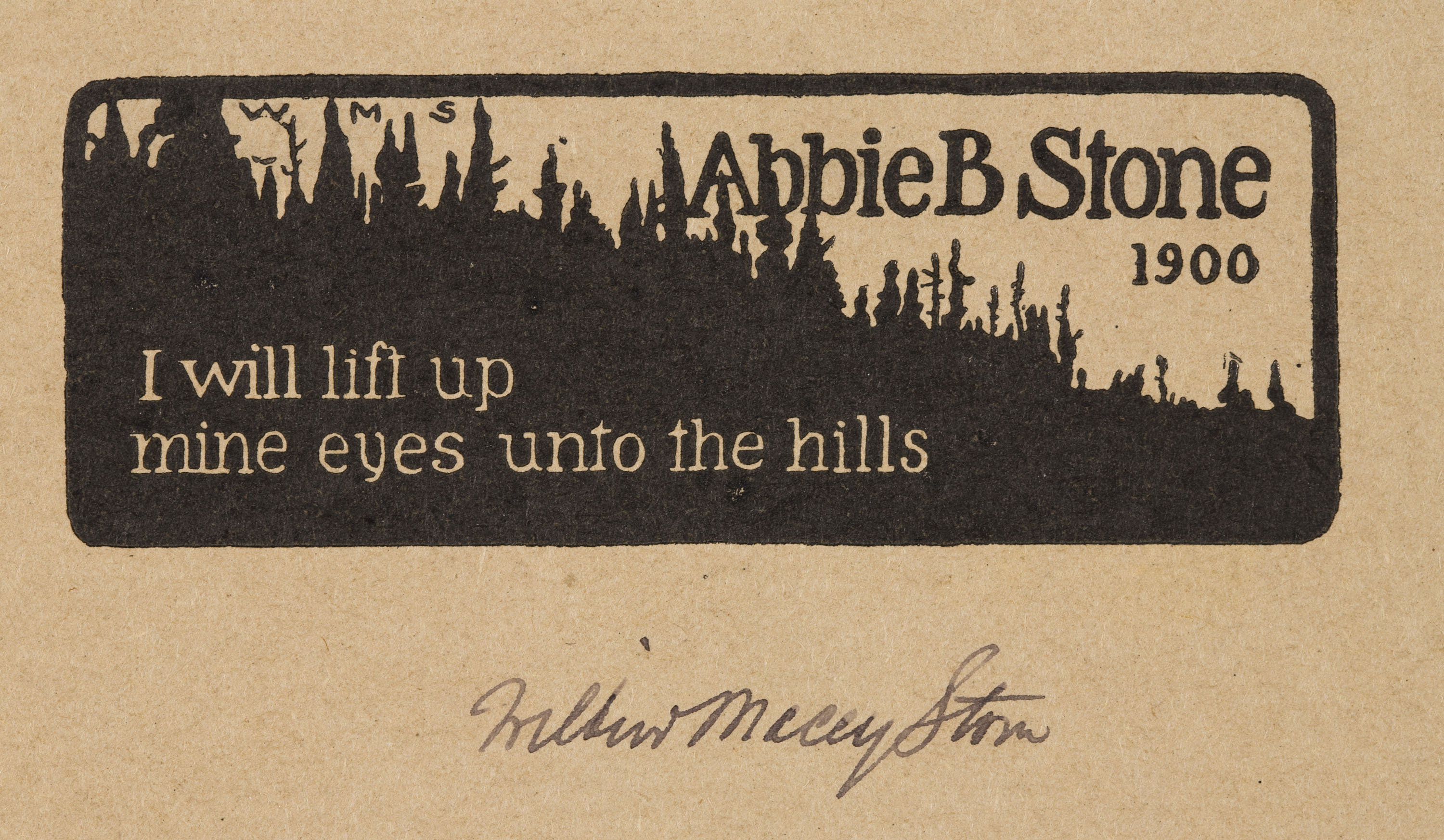 image for: Wilbur Macey Stone - Ex-libris Abbie B. Stone - 1900