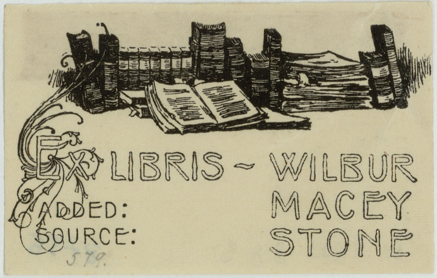 image for: Wilbur Macey Stone - Ex-libris Wilbur Macey Stone - Cap a 1900
