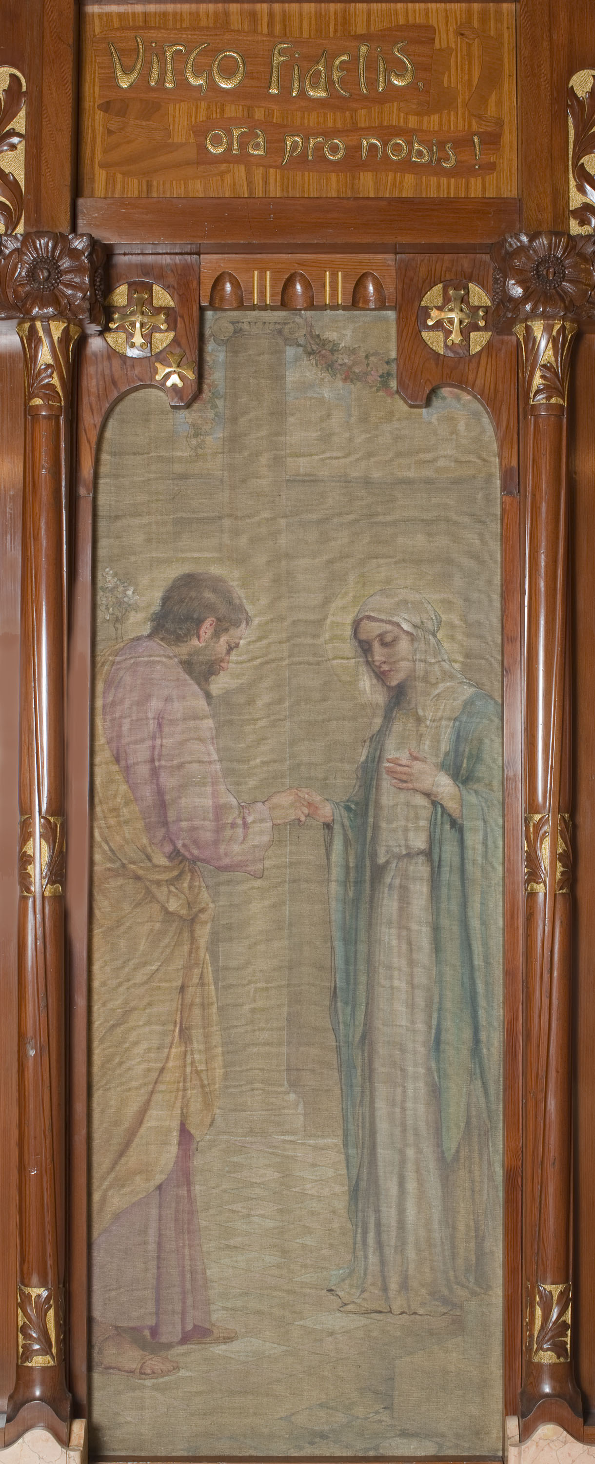 image for: Joan Busquets - «Virgo Fidelis» pintura lateral de l'oratori Cendoya - 1905