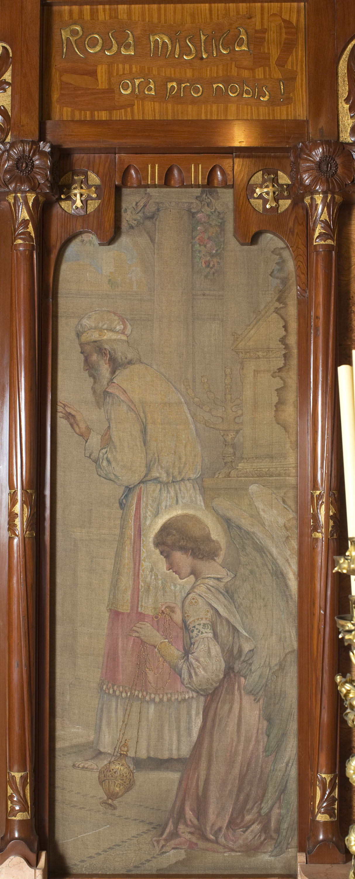 image for: Joan Busquets - «Rosa Mística» pintura lateral de l'oratori Cendoya - 1905