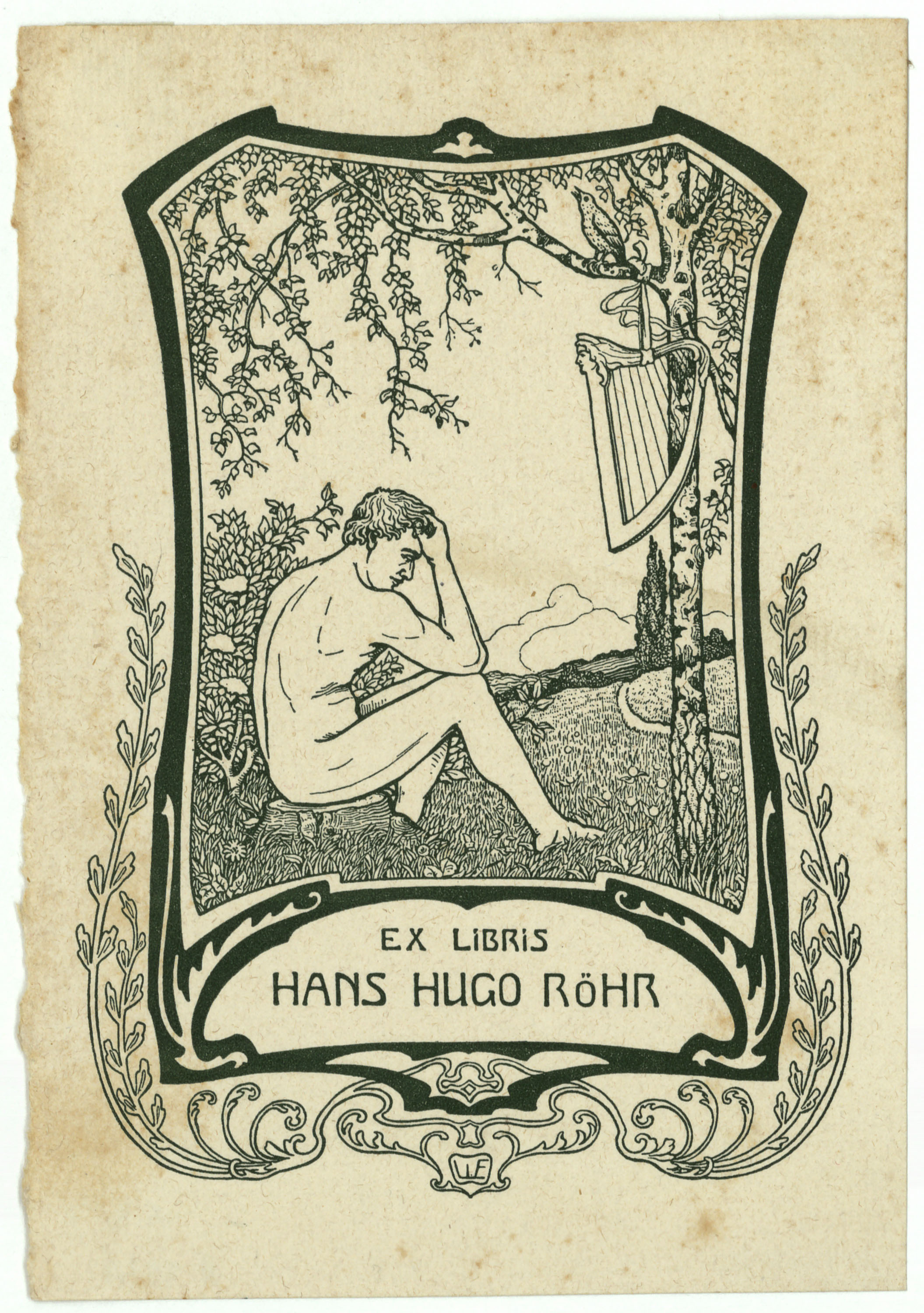 image for: Willy Ehringhausen - Ex-libris Hans Hugo Röhr - Cap a 1900-1905