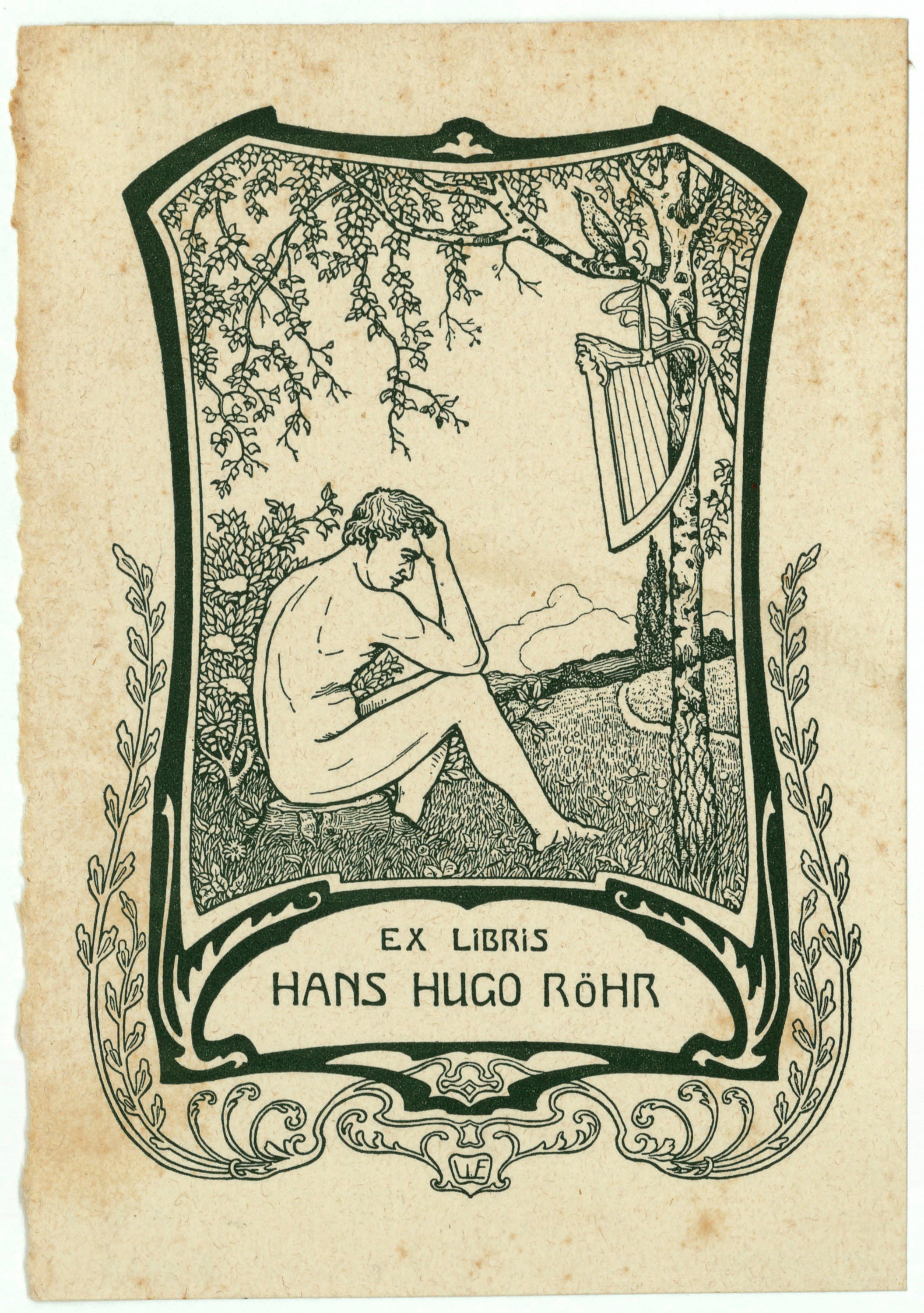 image for: Willy Ehringhausen - Ex-libris Hans Hugo Röhr - Cap a 1900-1905