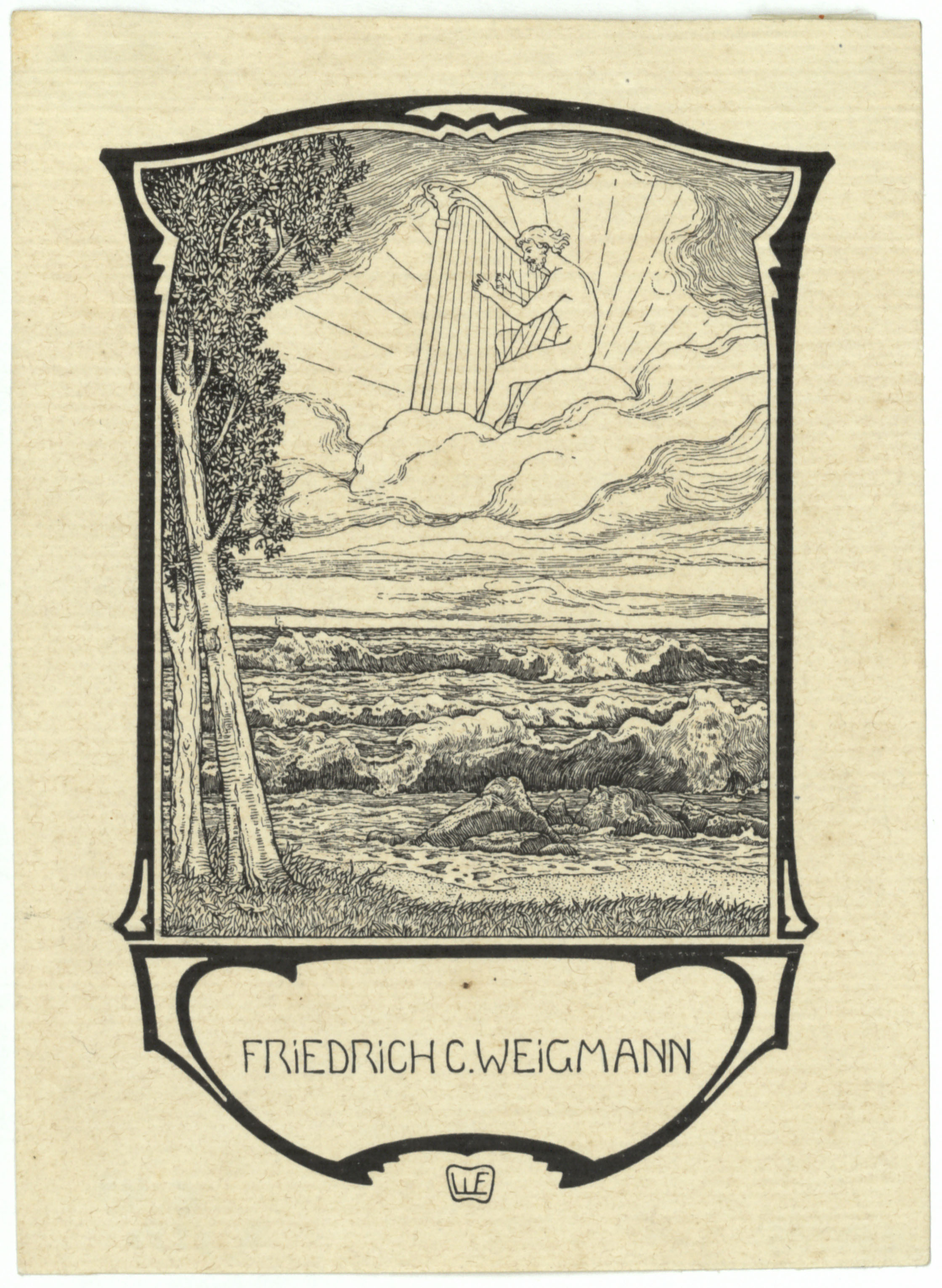 image for: Willy Ehringhausen - Ex-libris Friedrich C. Weigmann - Cap a 1900-1905