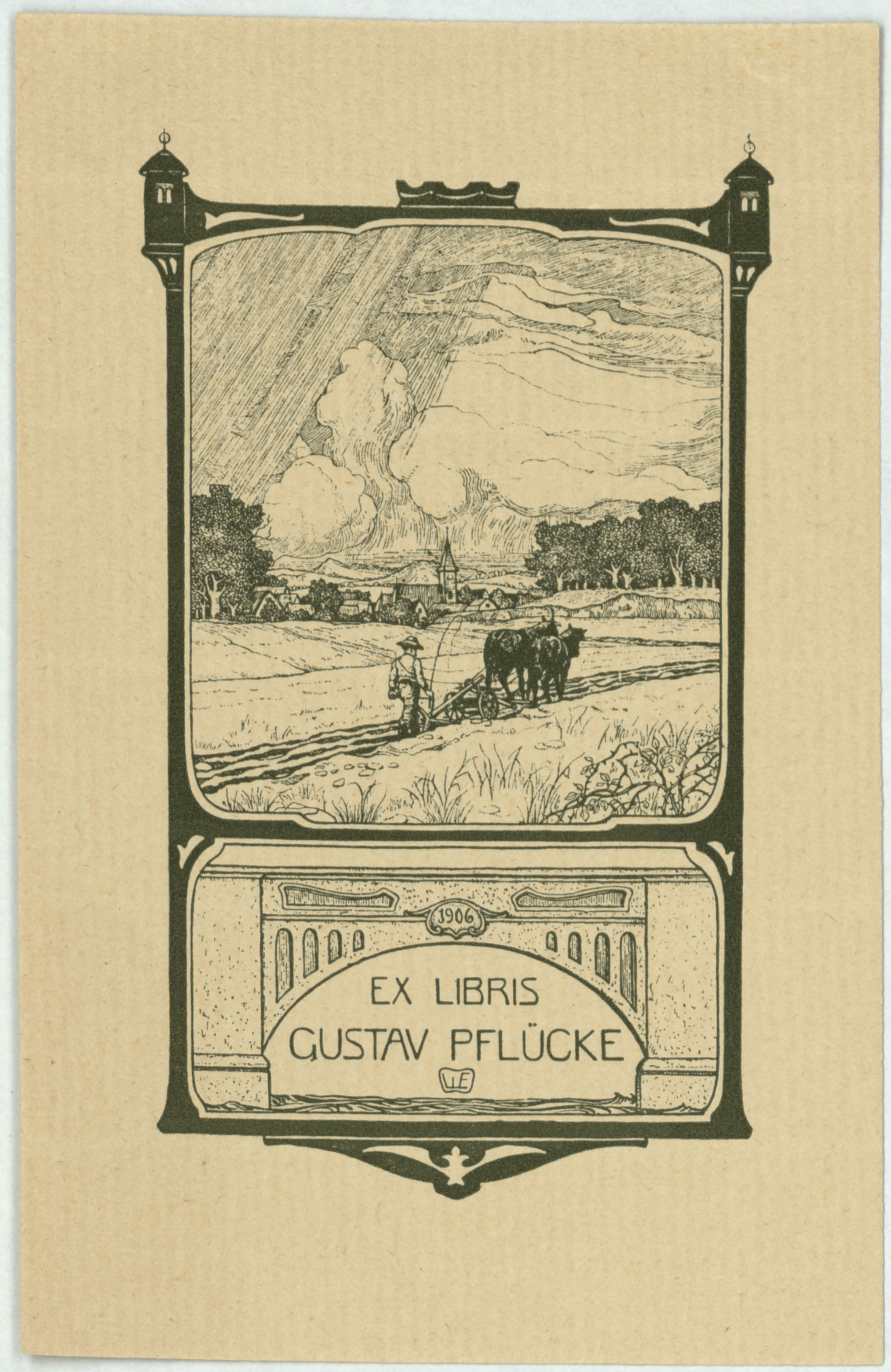 image for: Willy Ehringhausen - Ex-libris Gustav Pflücke - 1906