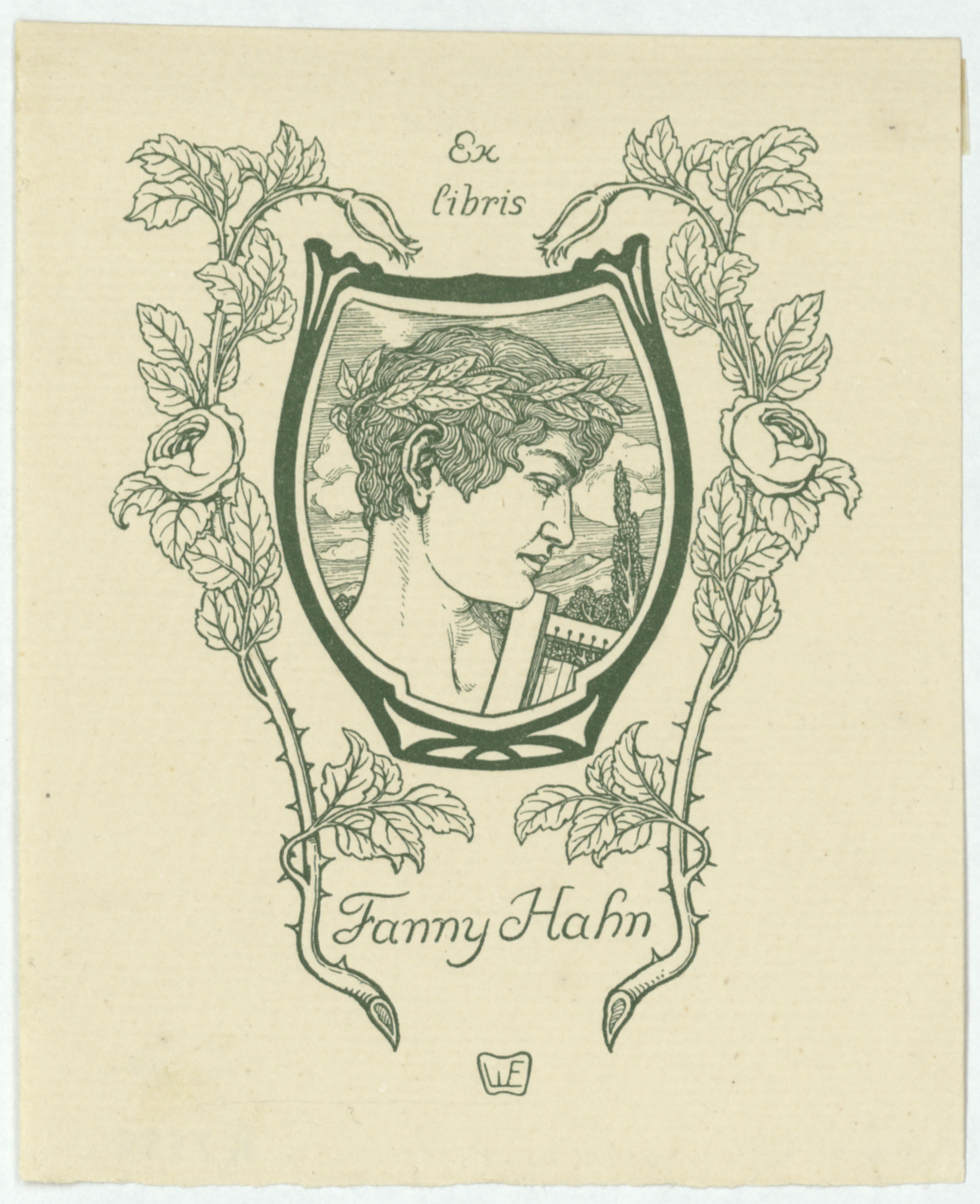 image for: Willy Ehringhausen - Ex-libris Fanny Hahn - Cap a 1900-1905