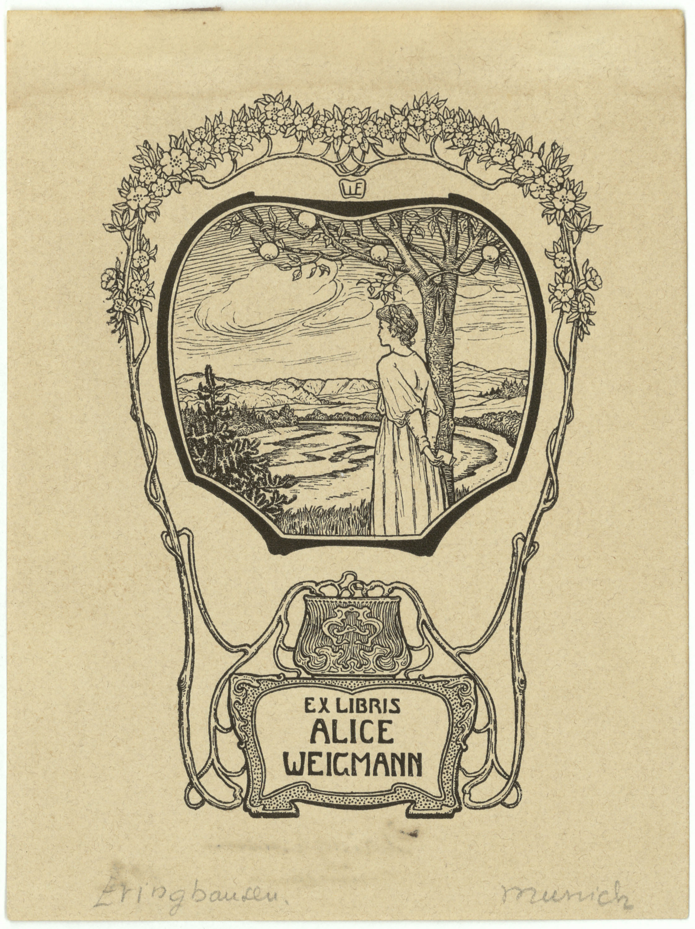 image for: Willy Ehringhausen - Ex-libris Alice Weigmann - 1902