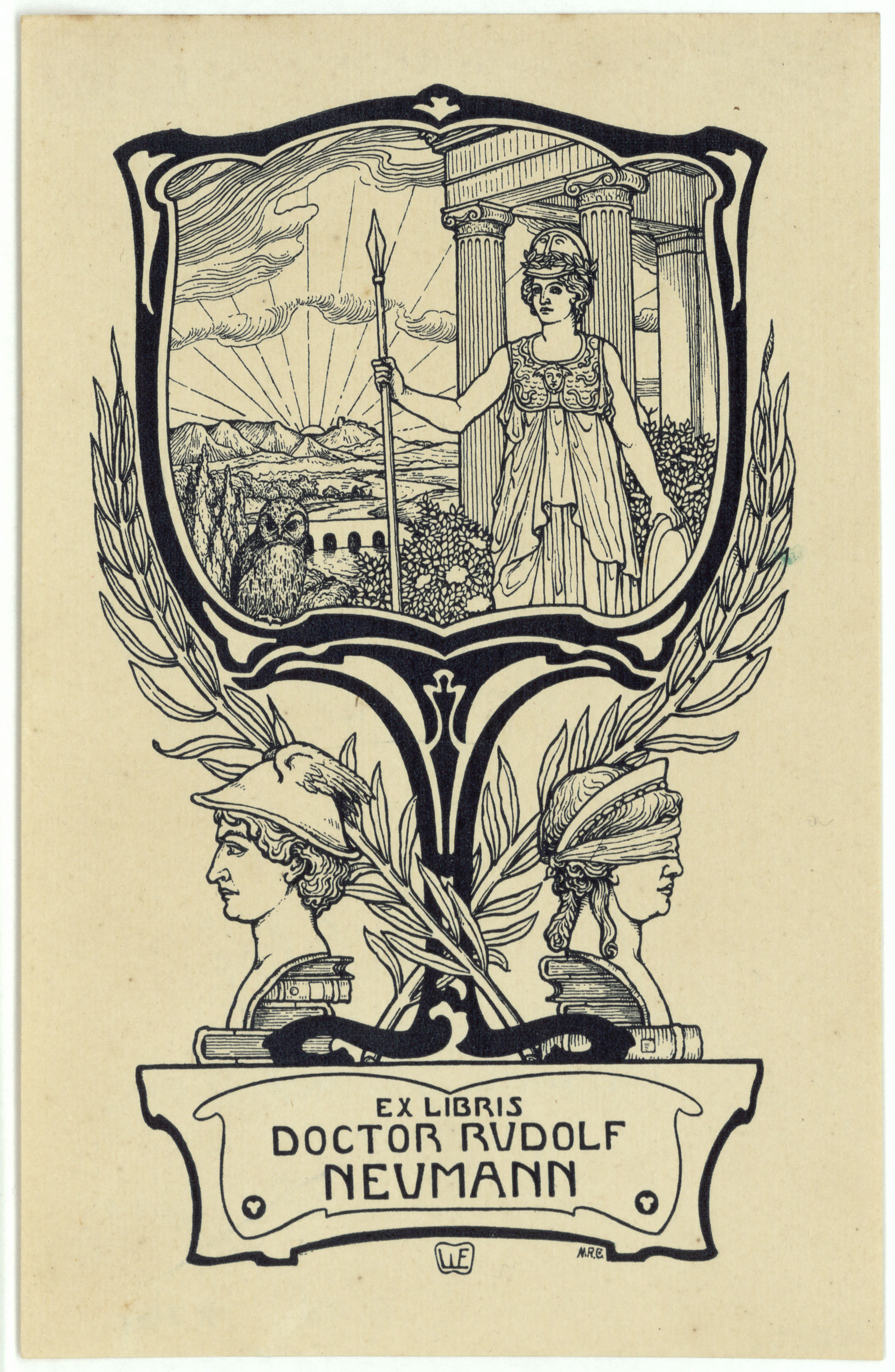 image for: Willy Ehringhausen - Ex-libris Doctor Rudolf Neumann - Cap a 1900-1905