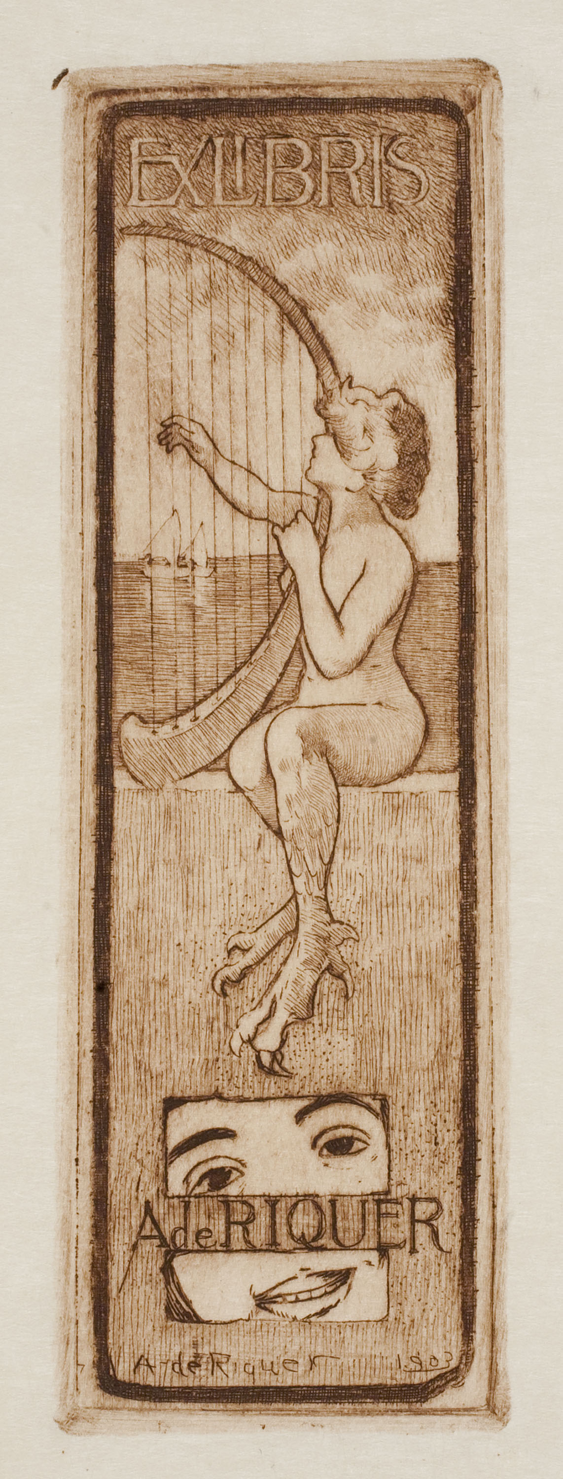 image for: Alexandre de Riquer - Ex-libris A. de Riquer - 1903