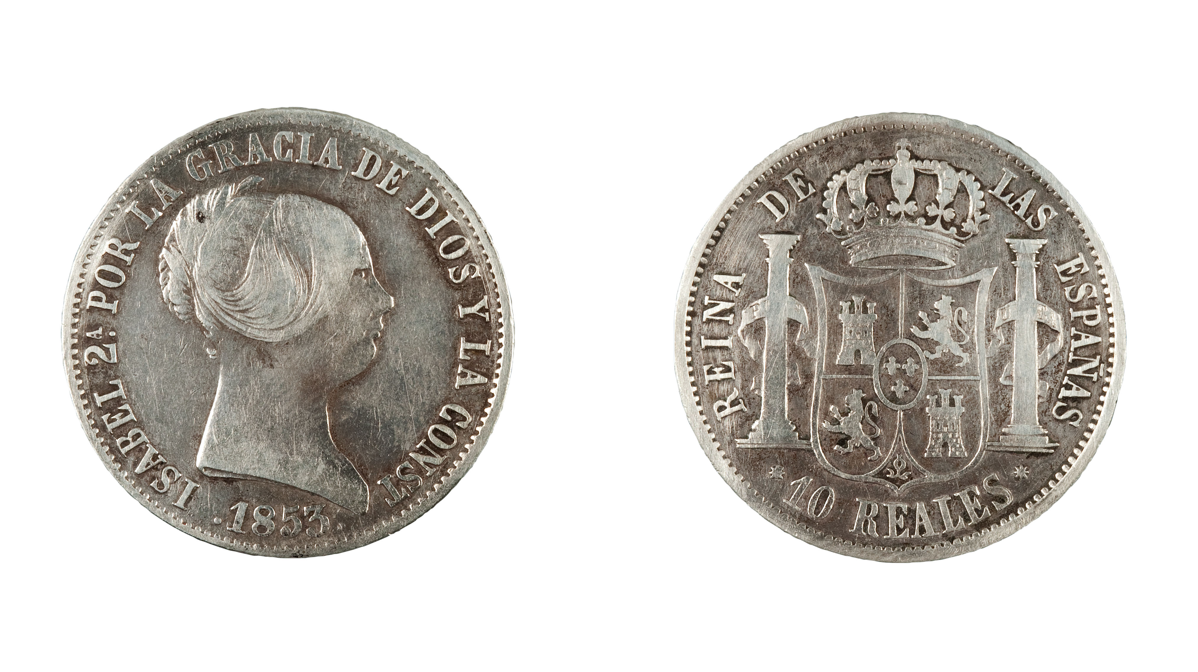 image for: Isabel II d'Espanya - 10 rals - 1853