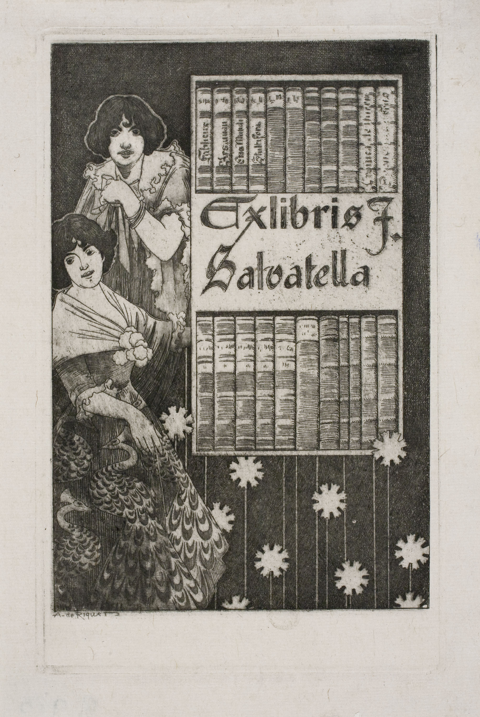 image for: Alexandre de Riquer - Ex-libris F. Salvatella - 1903