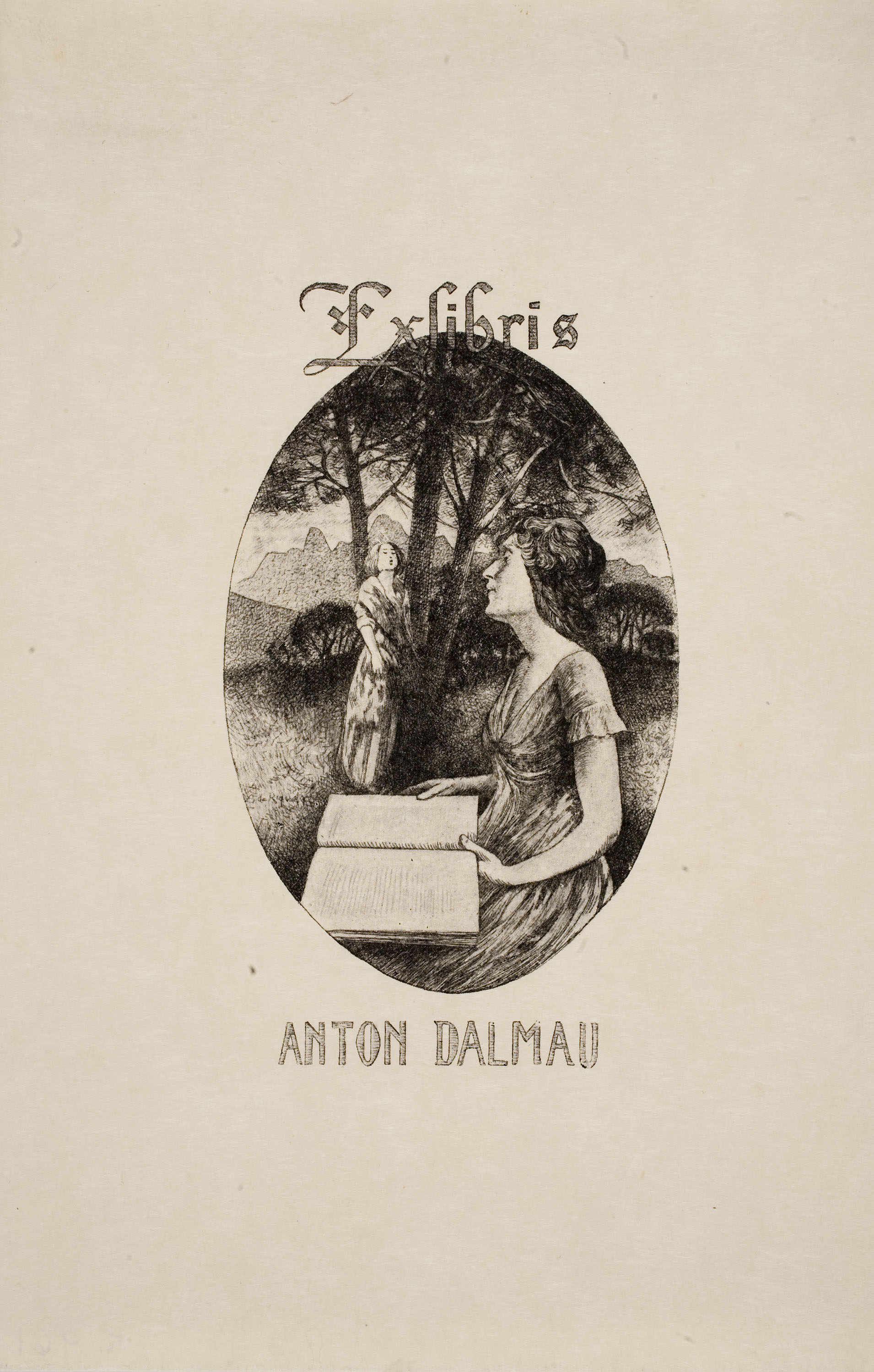image for: Alexandre de Riquer - Ex-libris Anton Dalmau - 1913