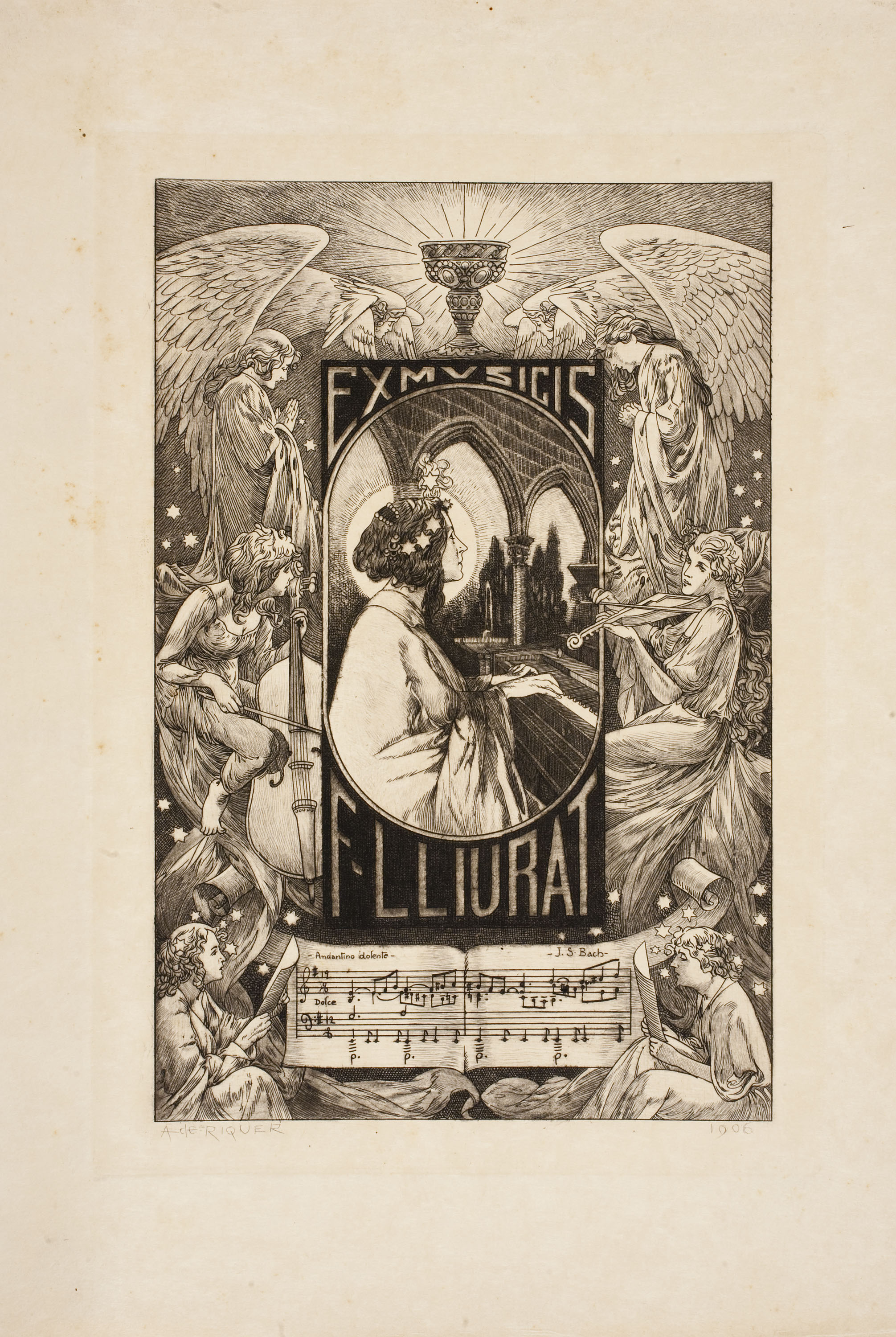 image for: Alexandre de Riquer - Ex-musicis F. Lliurat - 1906