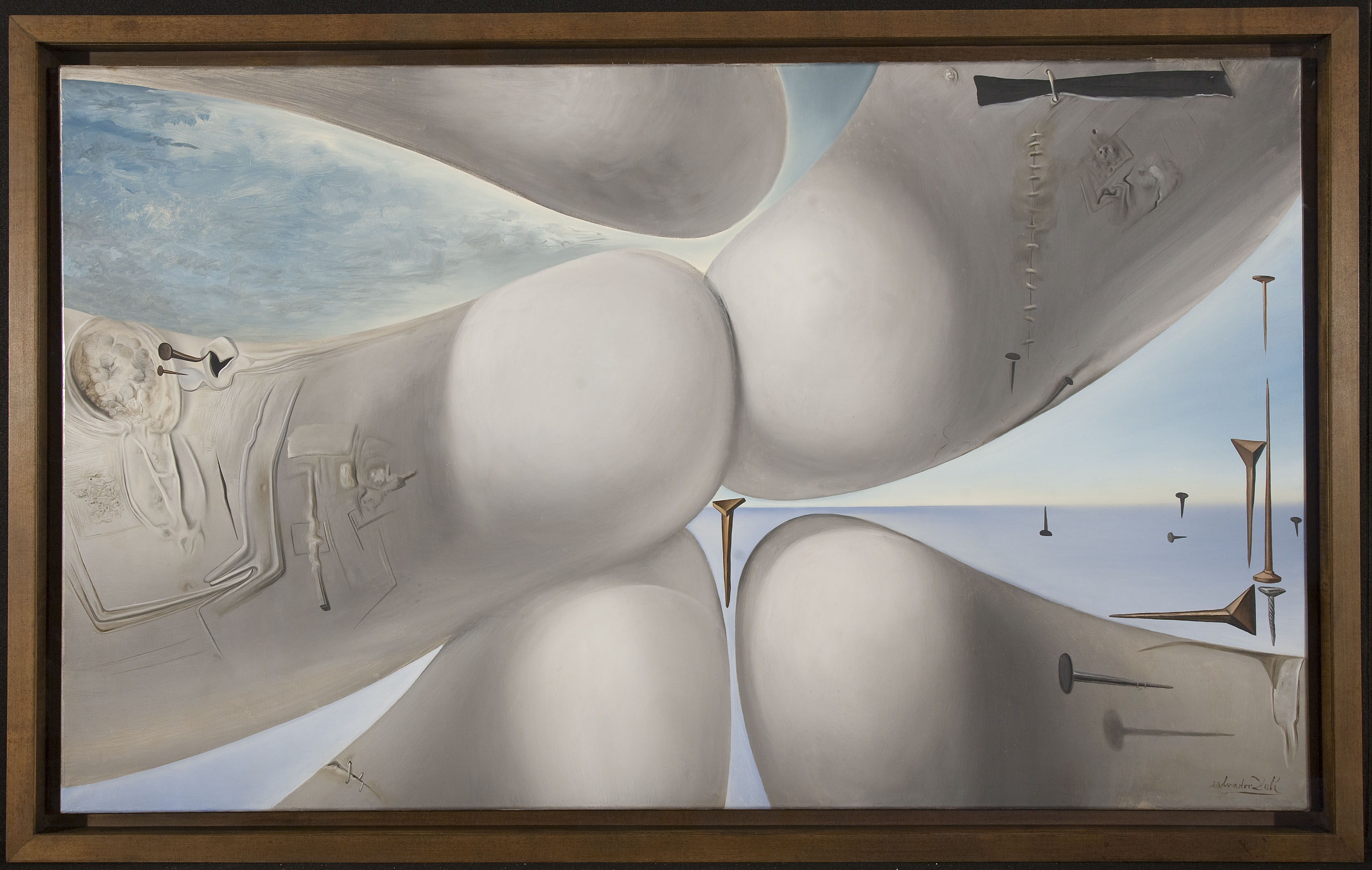 image for: Salvador Dalí - Deessa repenjant-se al seu colze / Verge formada per cinc banyes de rinoceront - 1960