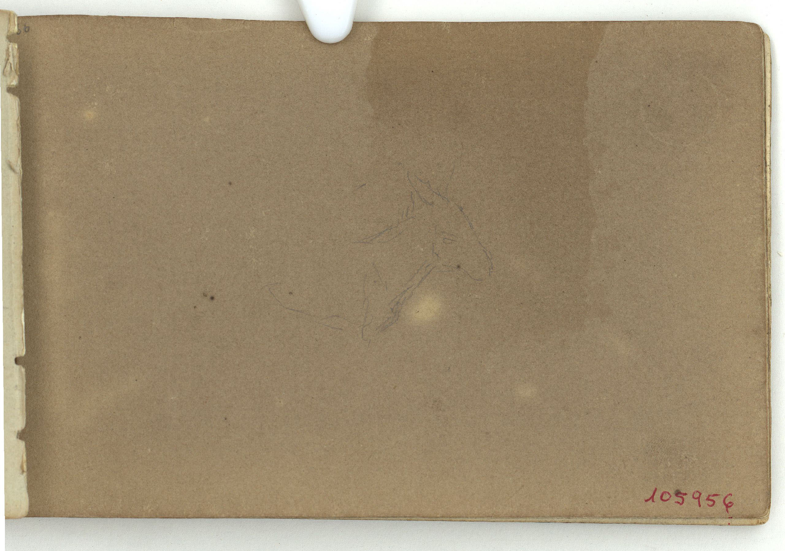 image for: Marià Fortuny - Cap de cavall (anvers) / Home agenollat davant d'un altar (revers) - Cap a 1866-1872