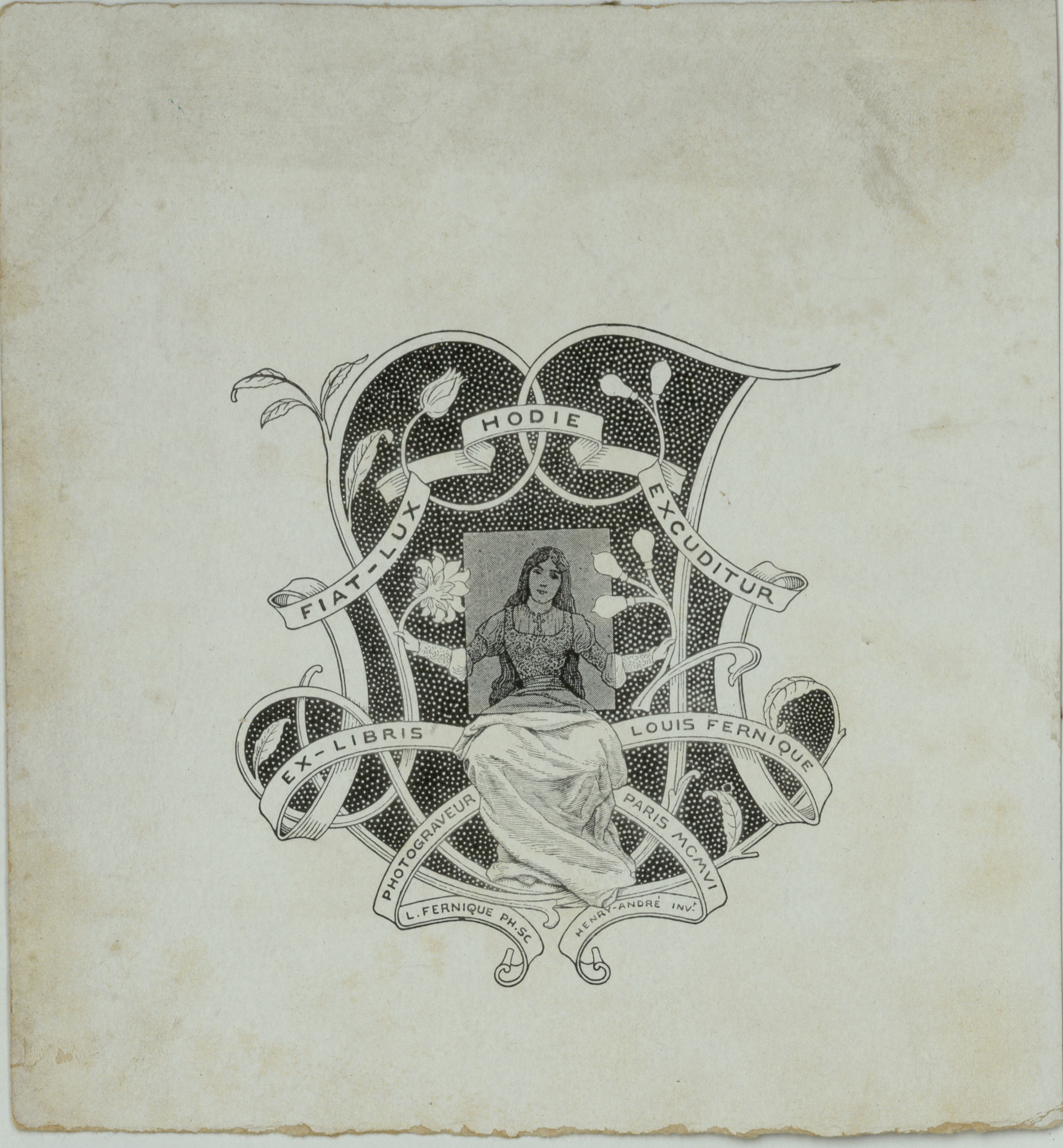 image for: Henry-André - Ex-libris Louis Fernique - 1906