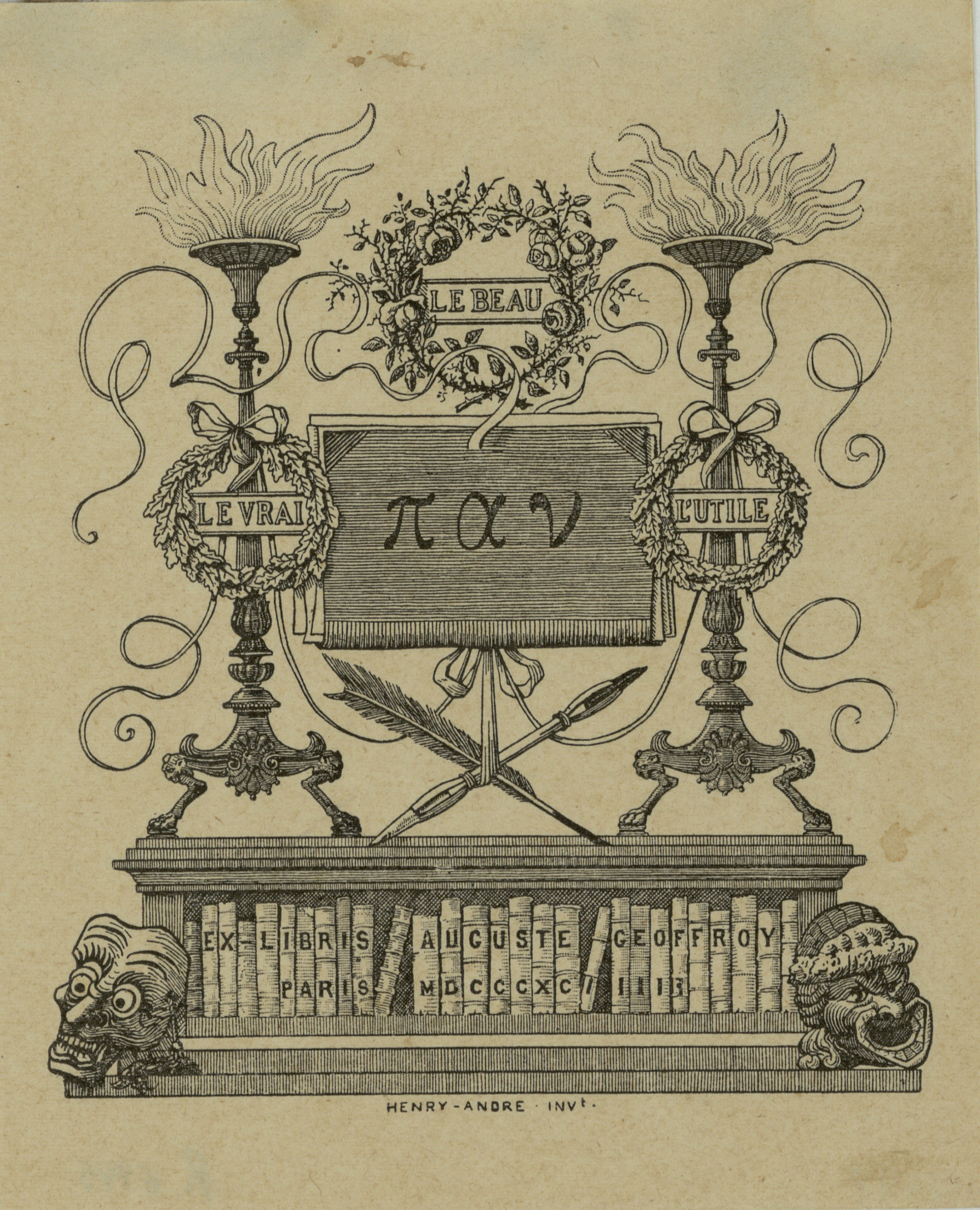 image for: Henry-André - Ex-libris Auguste Geoffroy - 1894