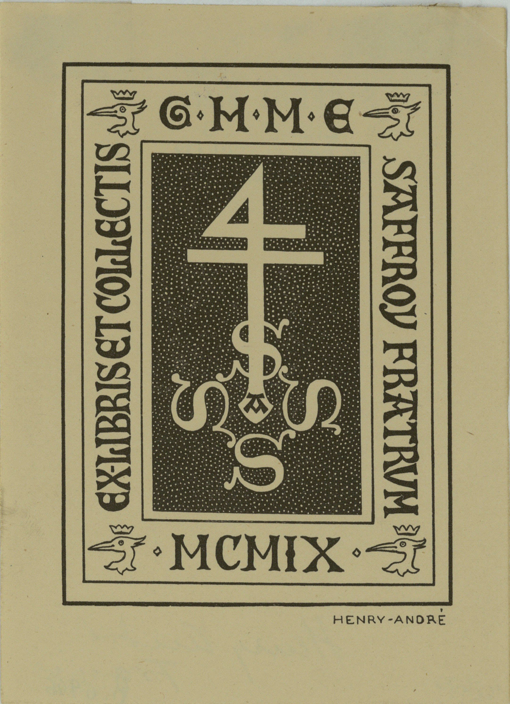 image for: Henry-André - Ex-libris et Collectis GHME Saffroy Fratrum - 1909