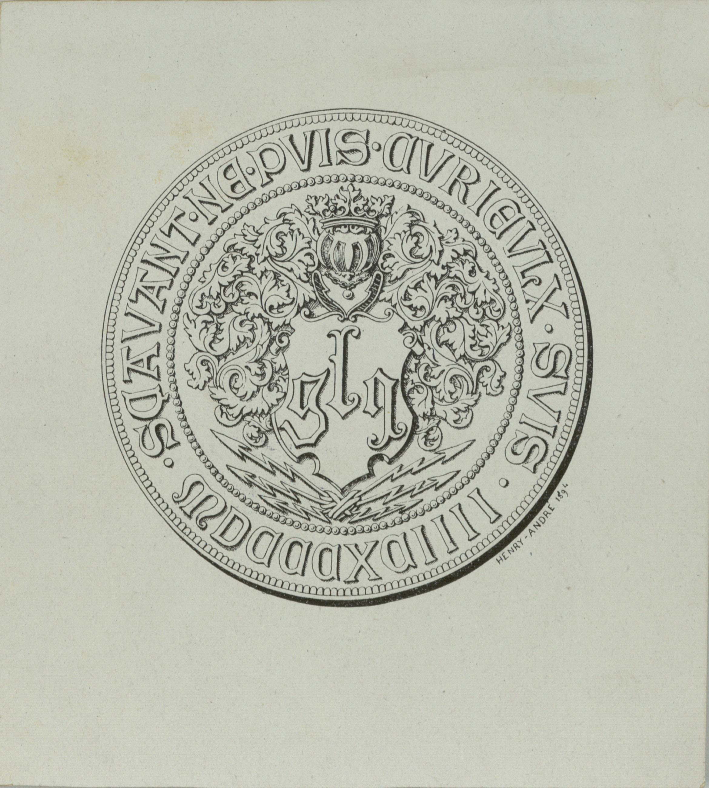 image for: Henry-André - Ex-libris GLQ - 1894