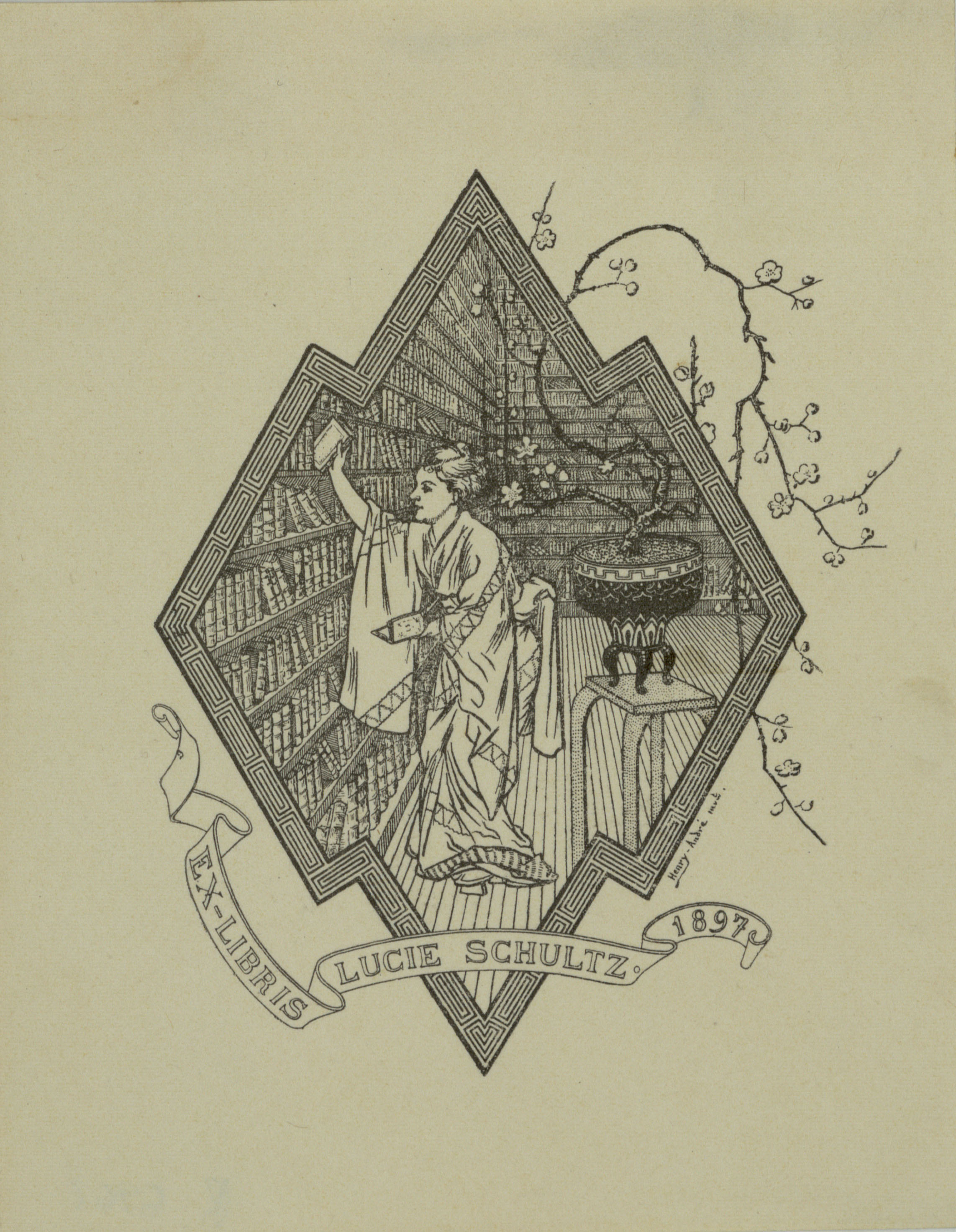 image for: Henry-André - Ex-libris Lucie Schultz - 1897