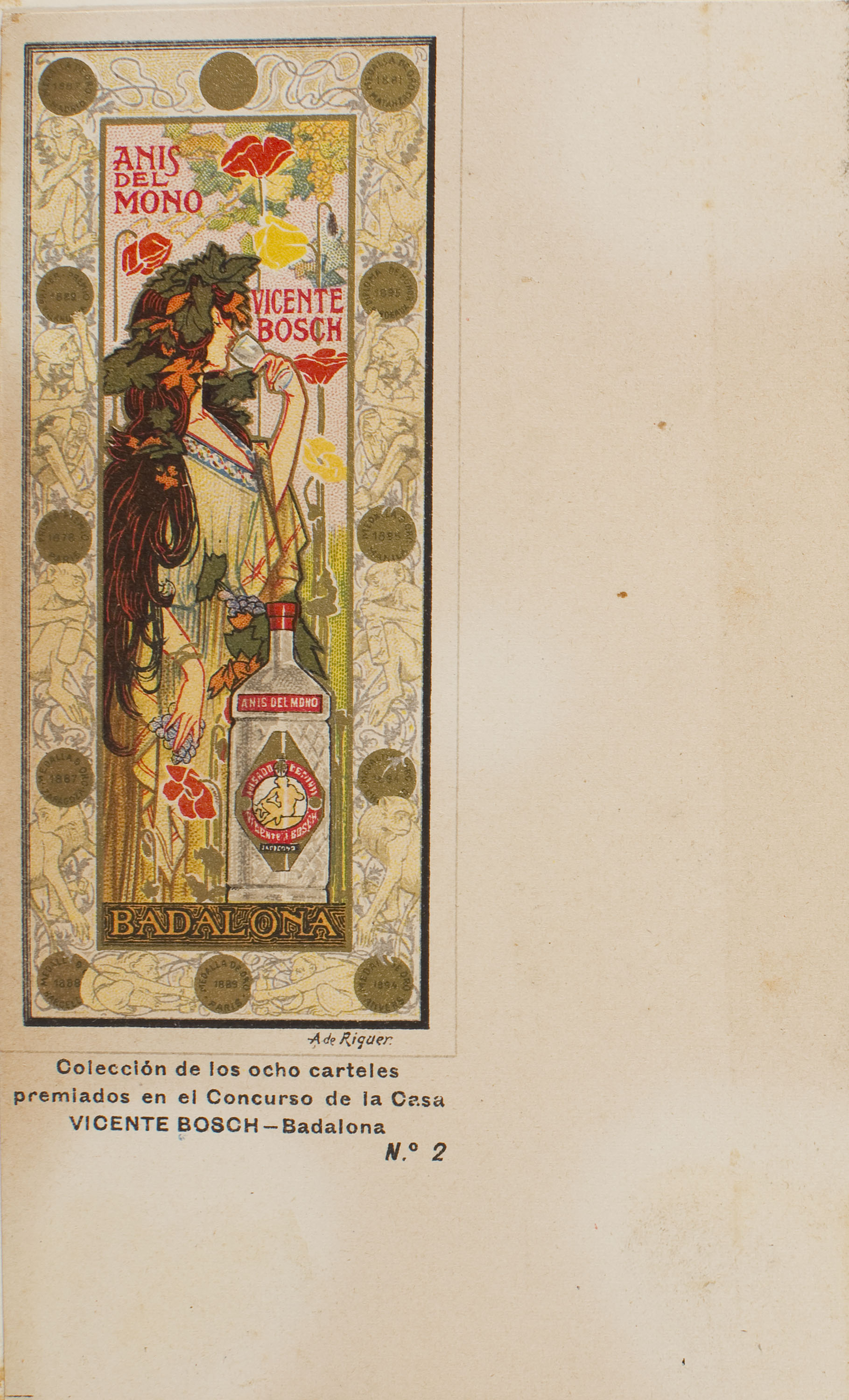 image for: Alexandre de Riquer - Anís del Mono - 1898