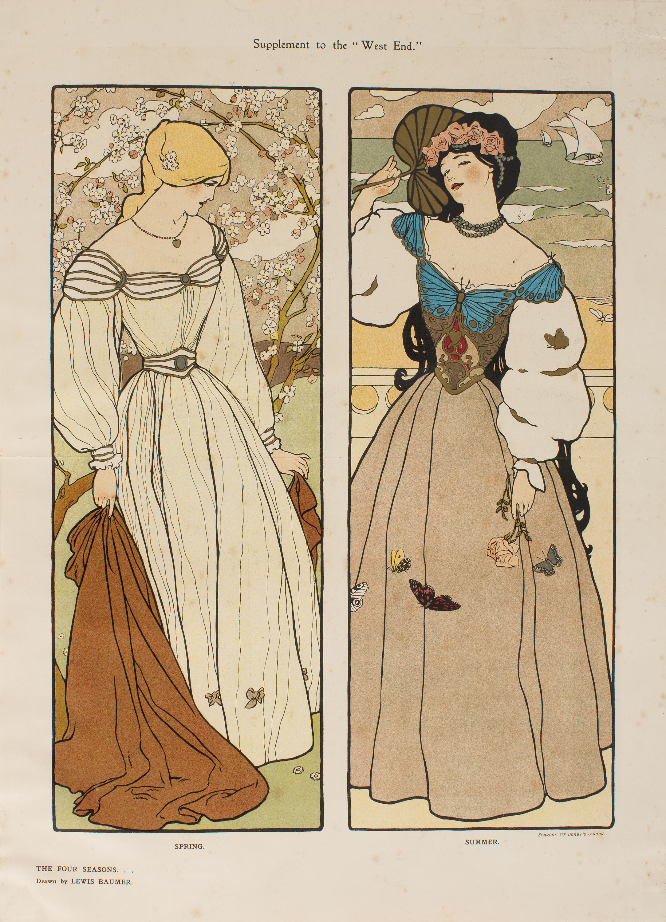 image for: Lewis Christopher Edward Baumer - Supplement to the West End (Spring, Summer) - 1899