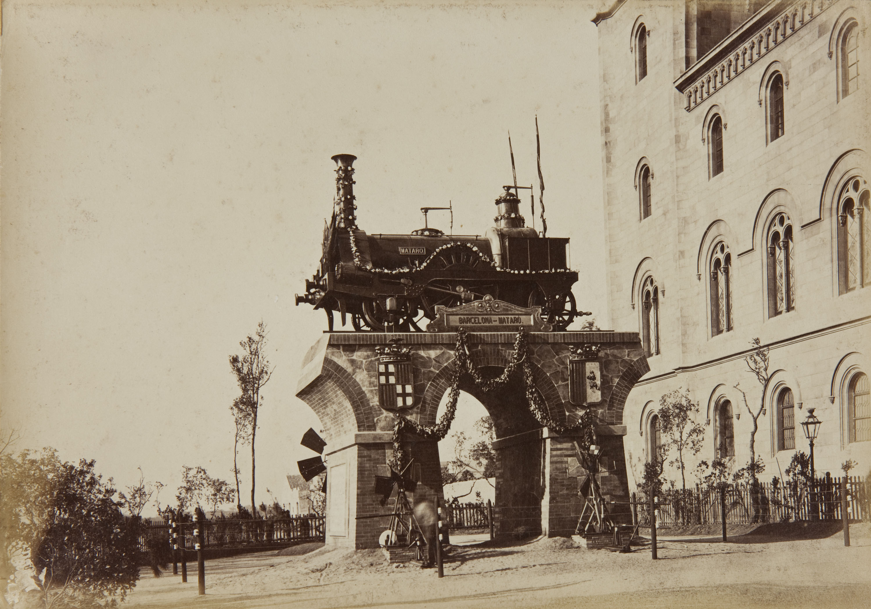 image for: Joan Martí  - Jardin anterior[,] parte Oeste [de la Universitat de Barcelona] - 1877