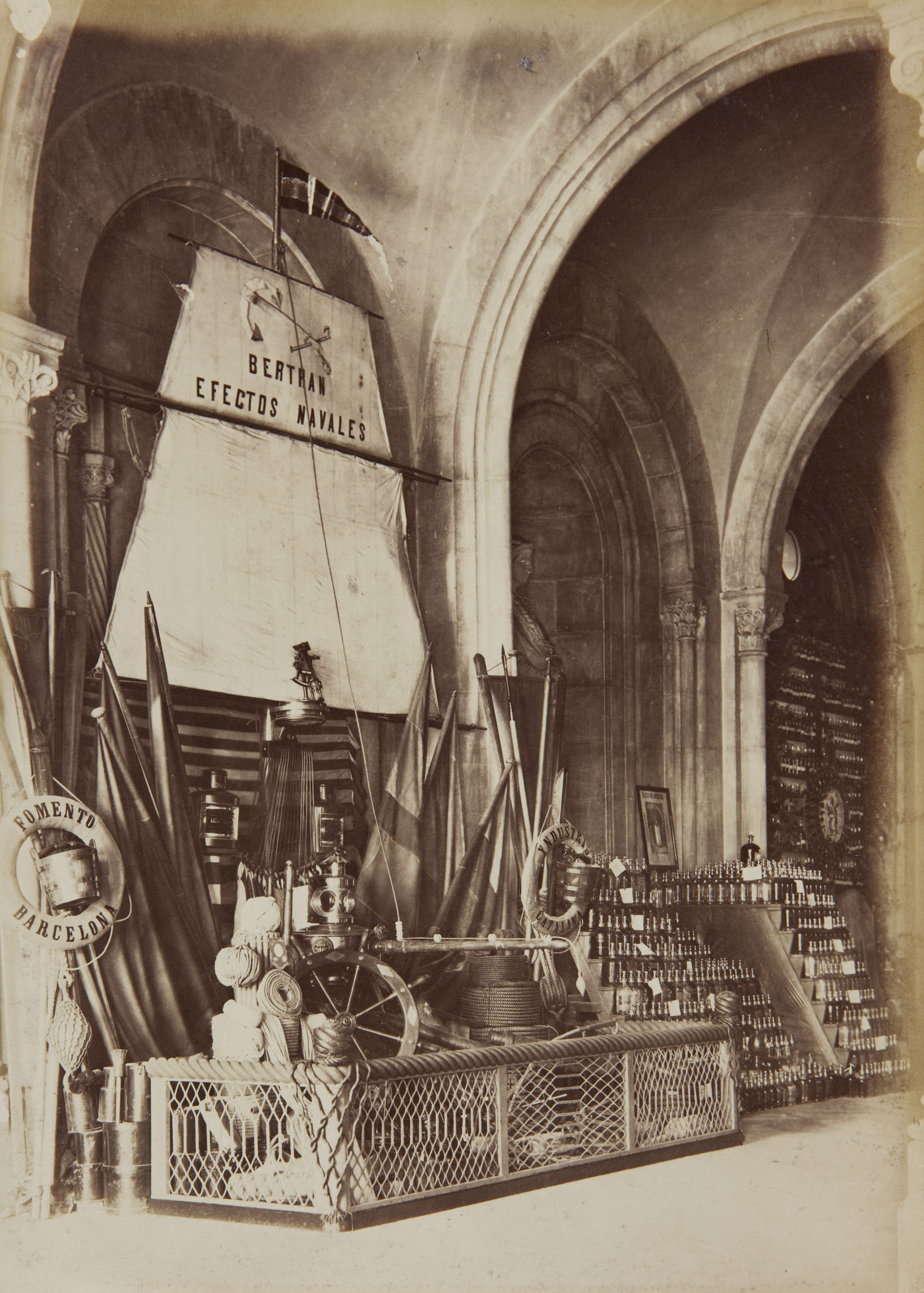 image for: Joan Martí  - Vestíbulo central[,] parte Oeste [de la Universitat de Barcelona] - 1877