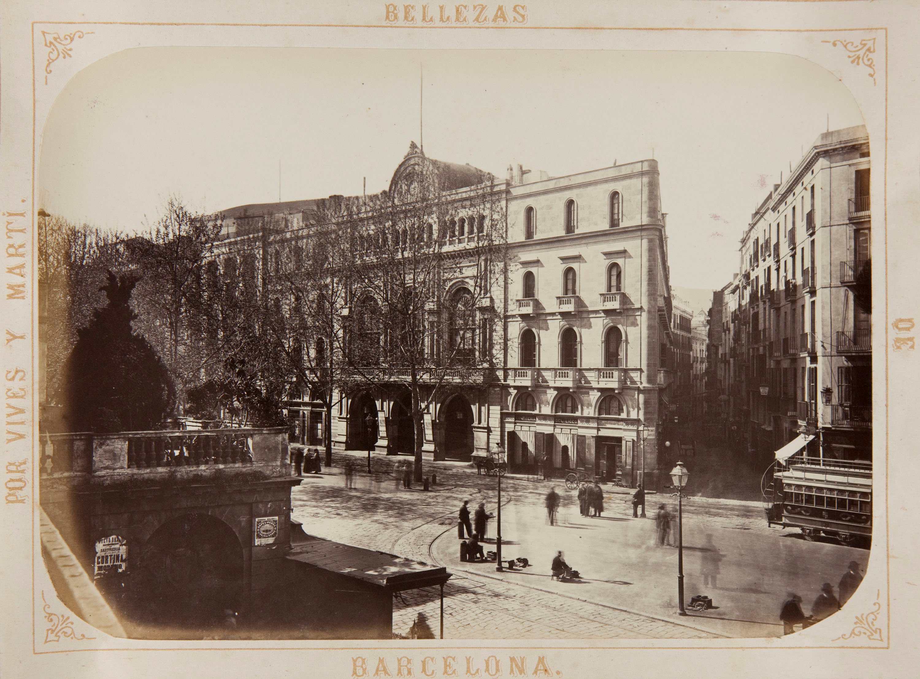 image for: Joan Martí  - Plaza de la Boqueria y Liceo - 1874