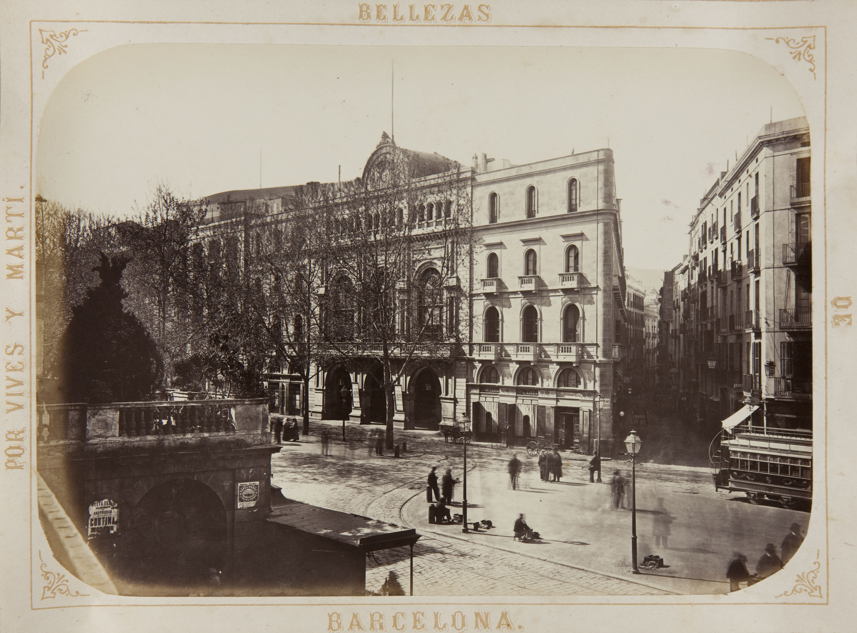 image for: Joan Martí  - Plaza de la Boqueria y Liceo - 1874