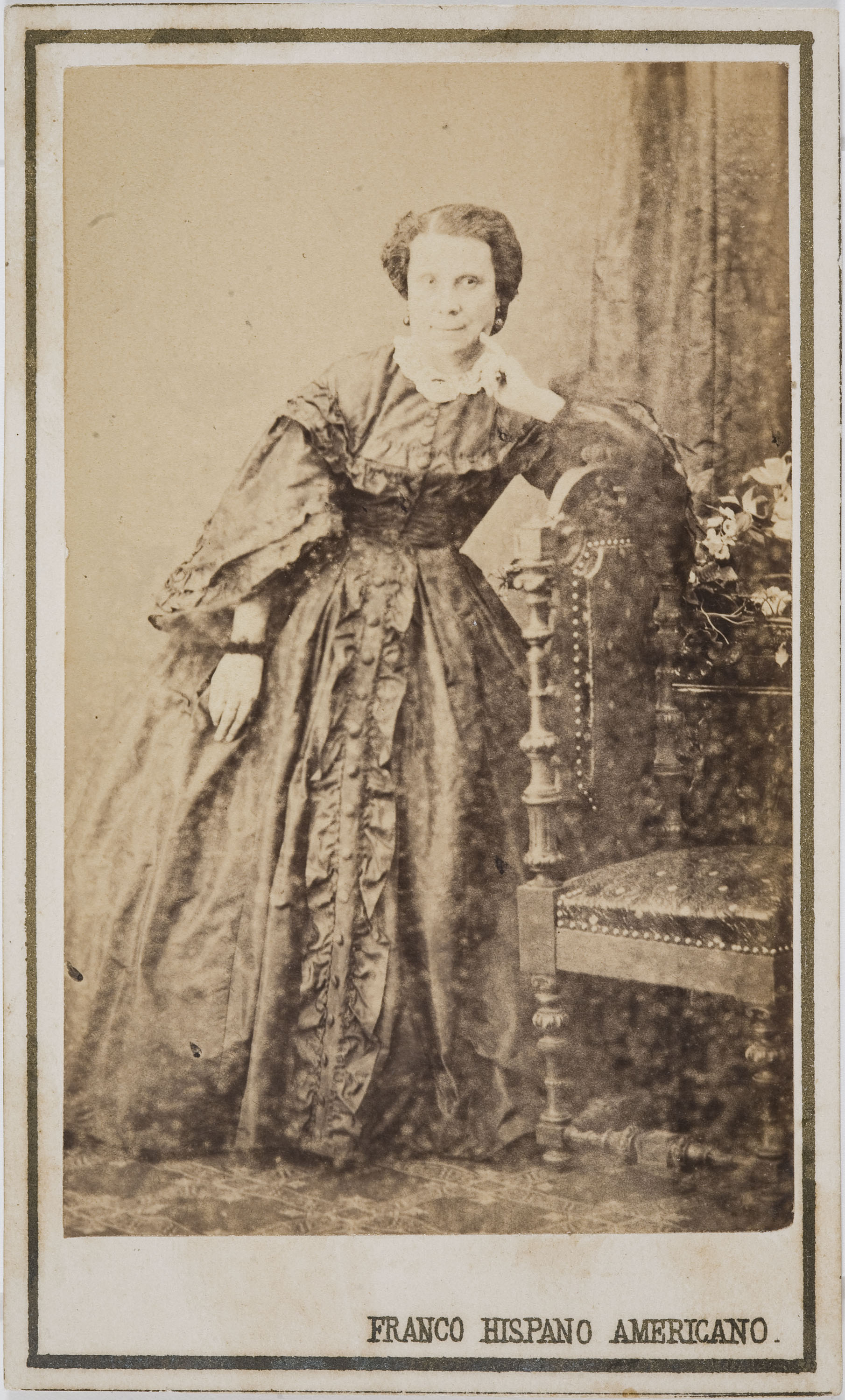 image for: Fotografía Franco Hispano Americano. Barcelona - Retrat de dona - Cap a 1860