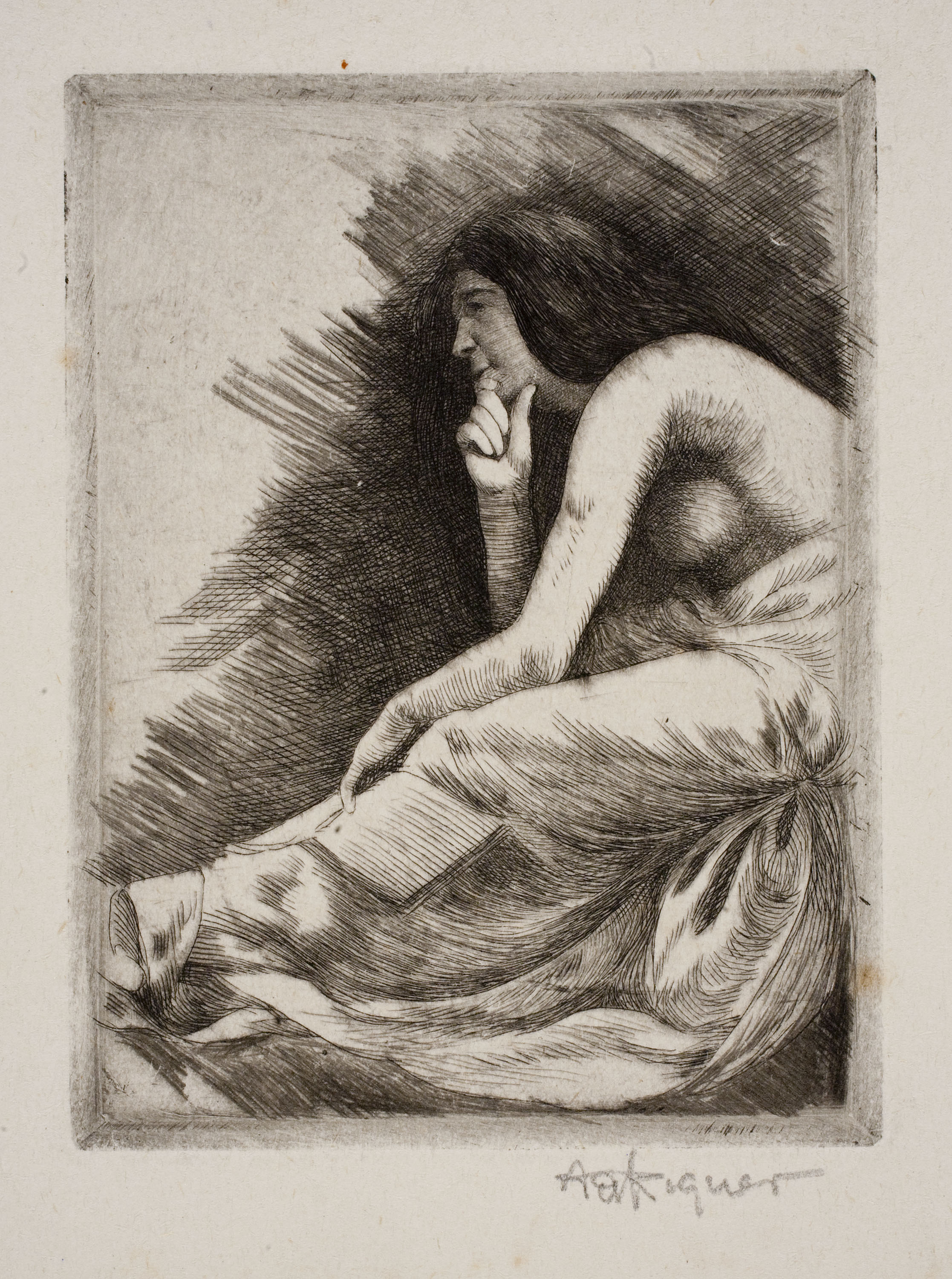 image for: Alexandre de Riquer - Ex-libris sense títol (Lluís Plandiura) - Cap a 1903
