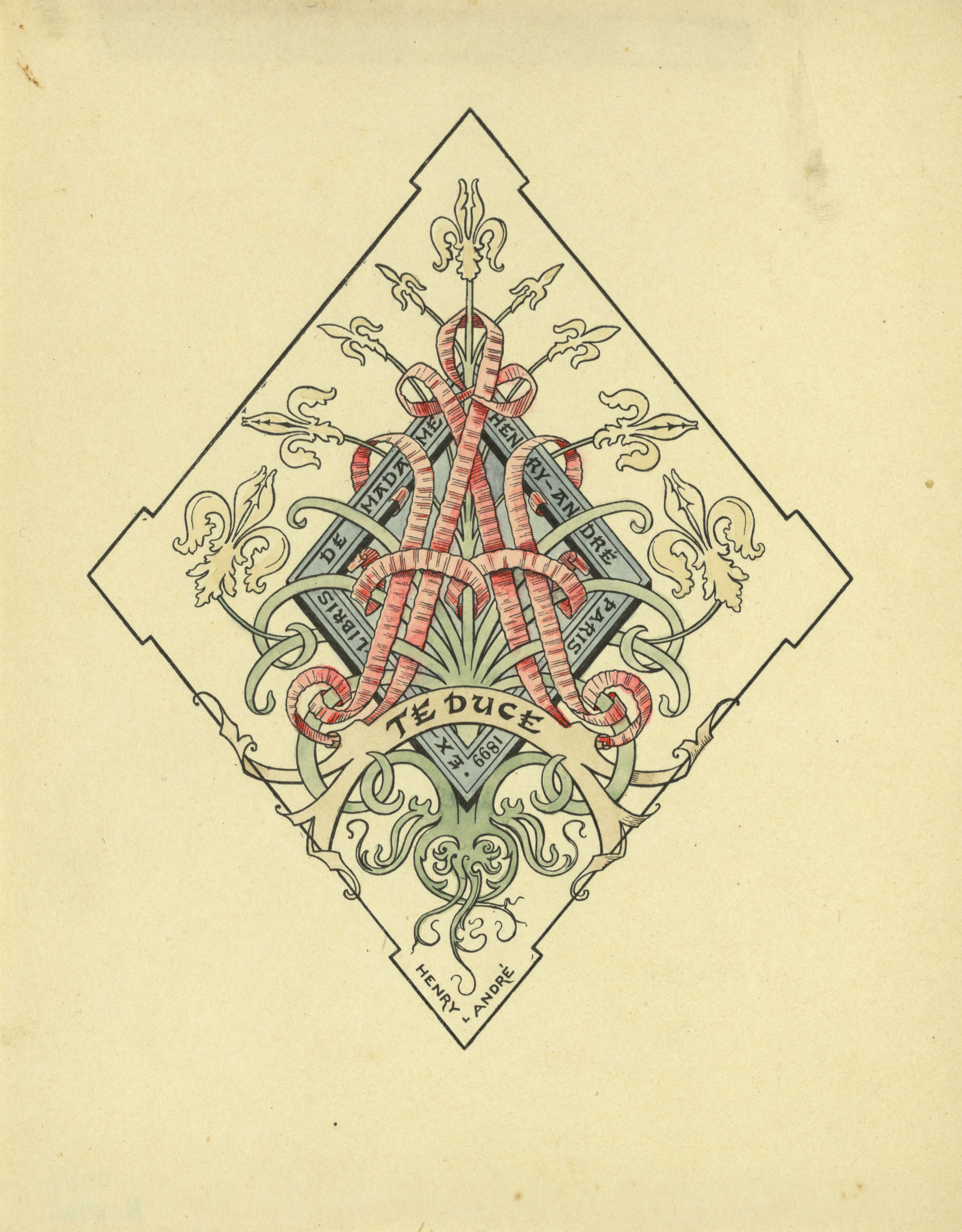 image for: Henry-André - Ex-libris Madame Henry André - 1899