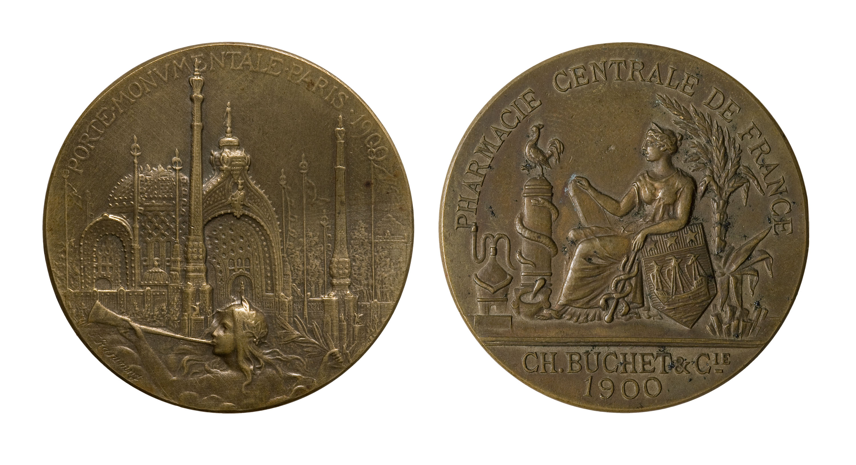 image for: Félix Rasumny - Porta monumental de París. Farmàcia central de França - 1900