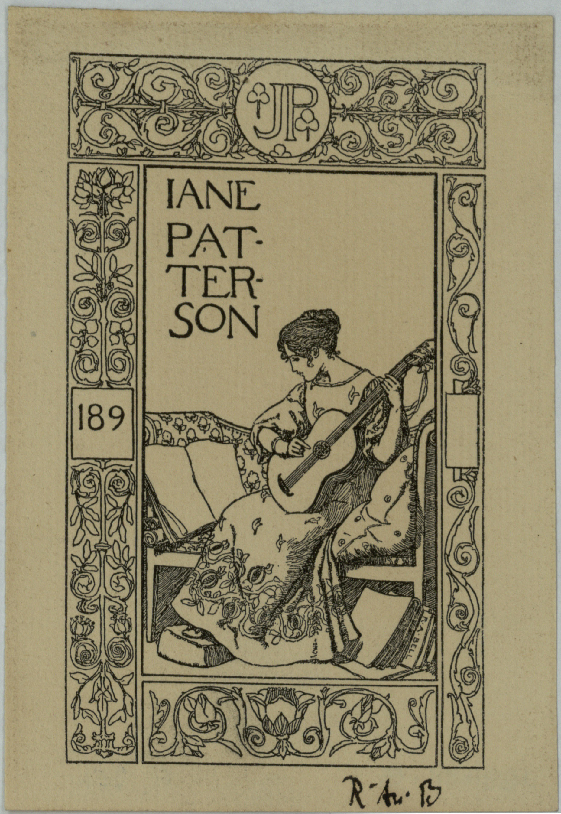 image for: Robert Anning Bell - Ex-libris Iane Patterson - Cap a 1900