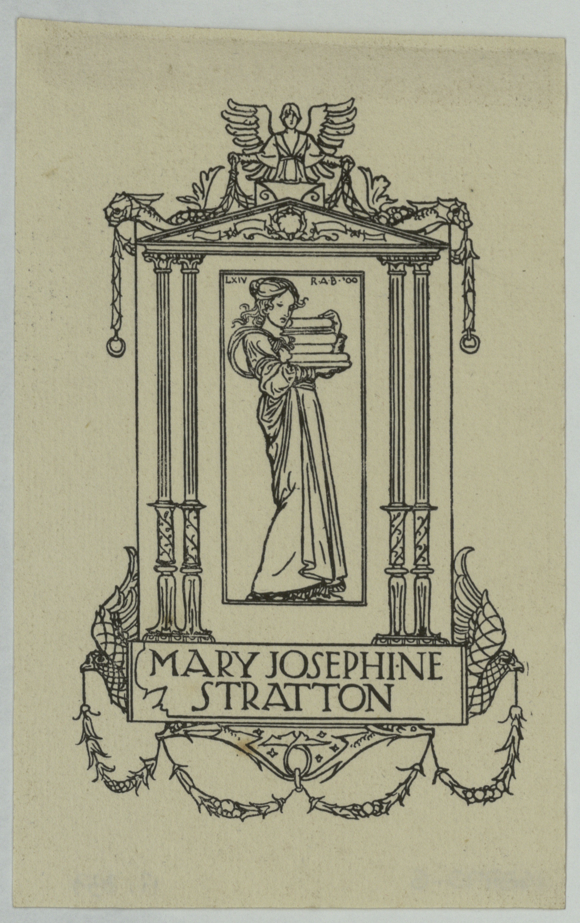 image for: Robert Anning Bell - Ex-libris Mary Josephine Stratton - 1900