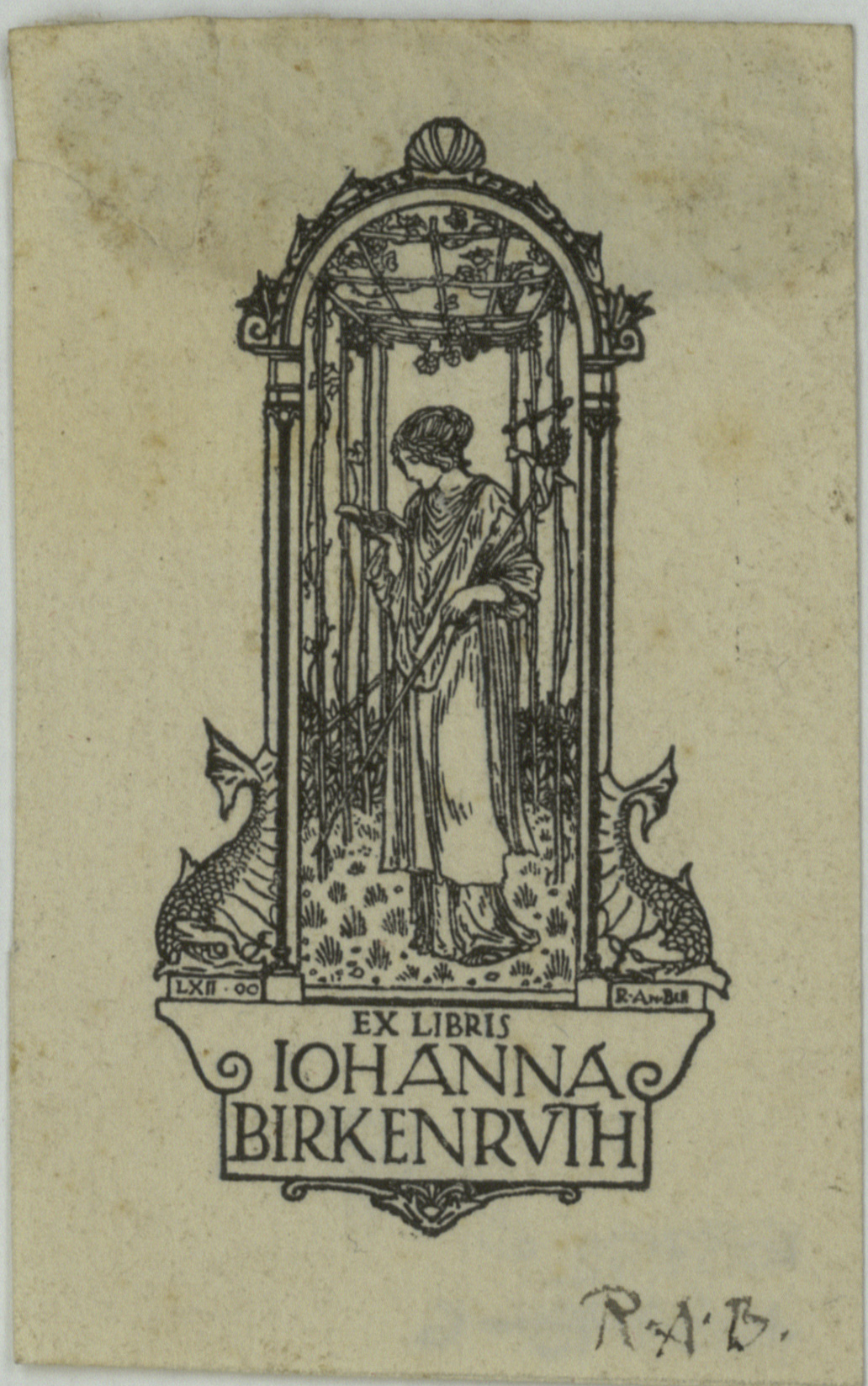 image for: Robert Anning Bell - Ex-libris Iohanna Birkenruth - 1900