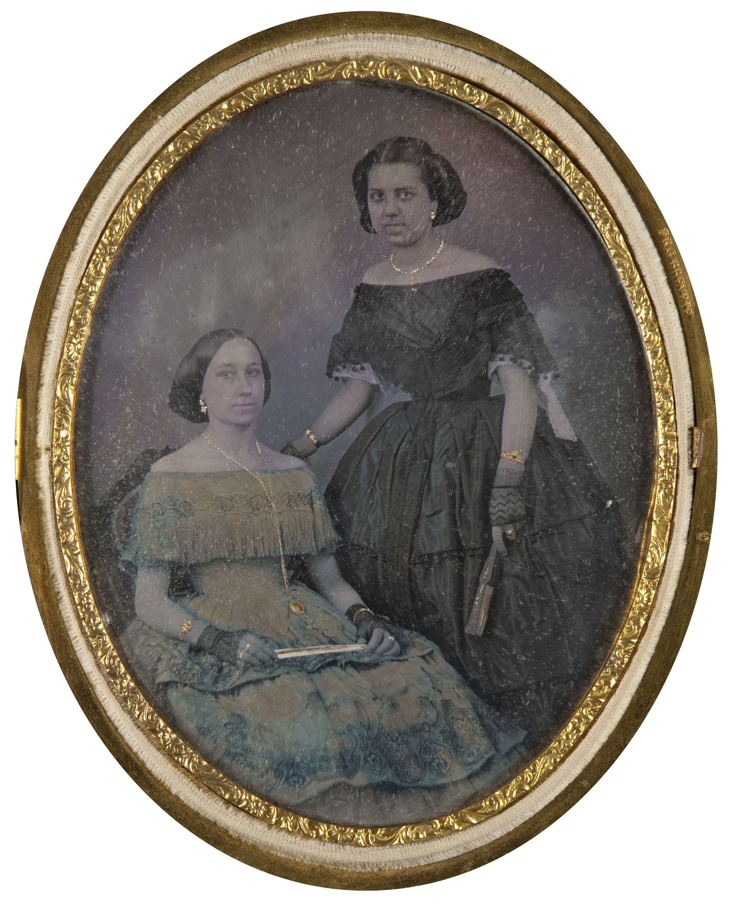 image for: Moliné y Albareda. Barcelona - Retrat de dues dones - Cap a 1860