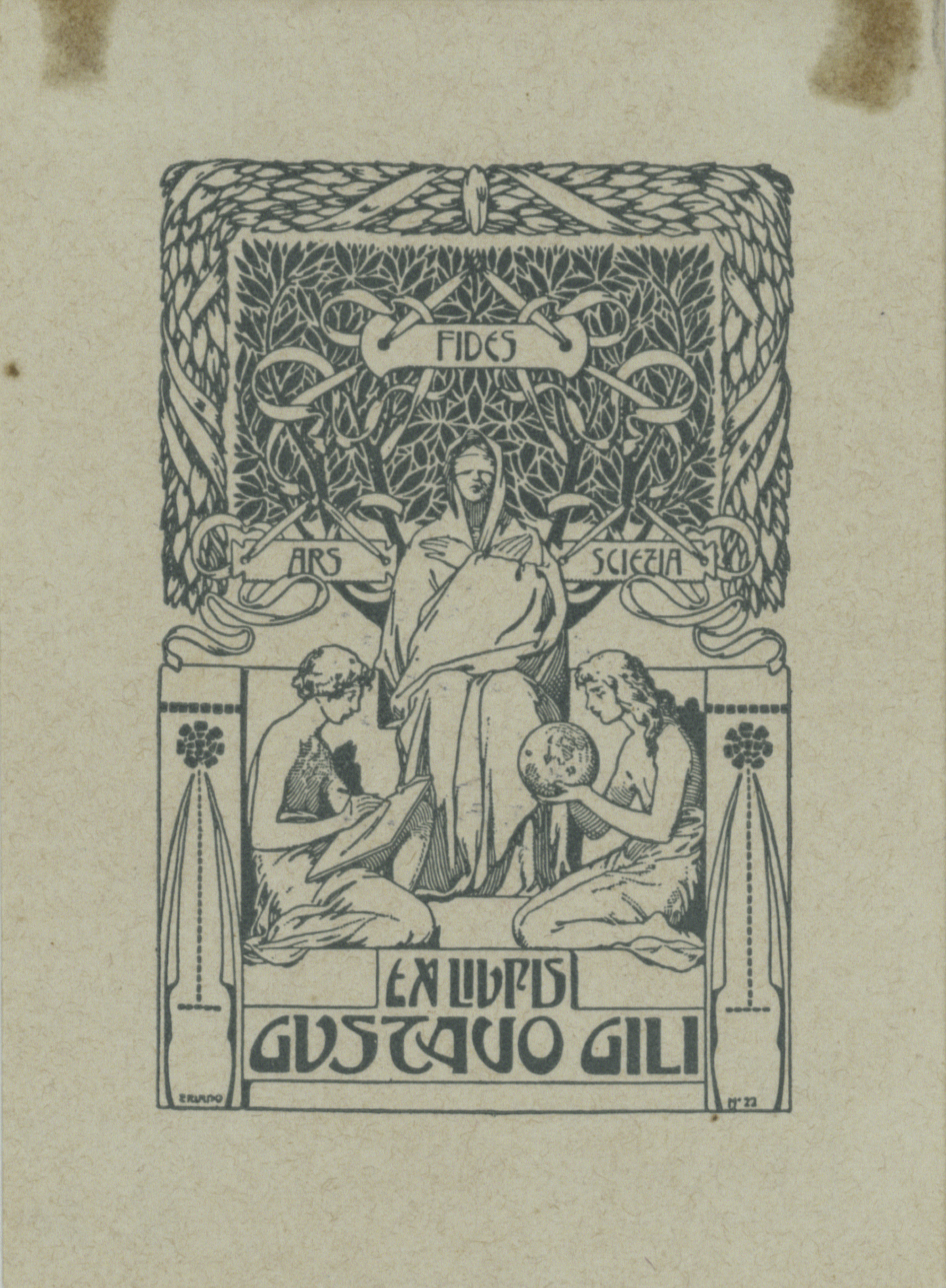 image for: Josep Triadó - Ex-libris Gustavo Gili - 1902