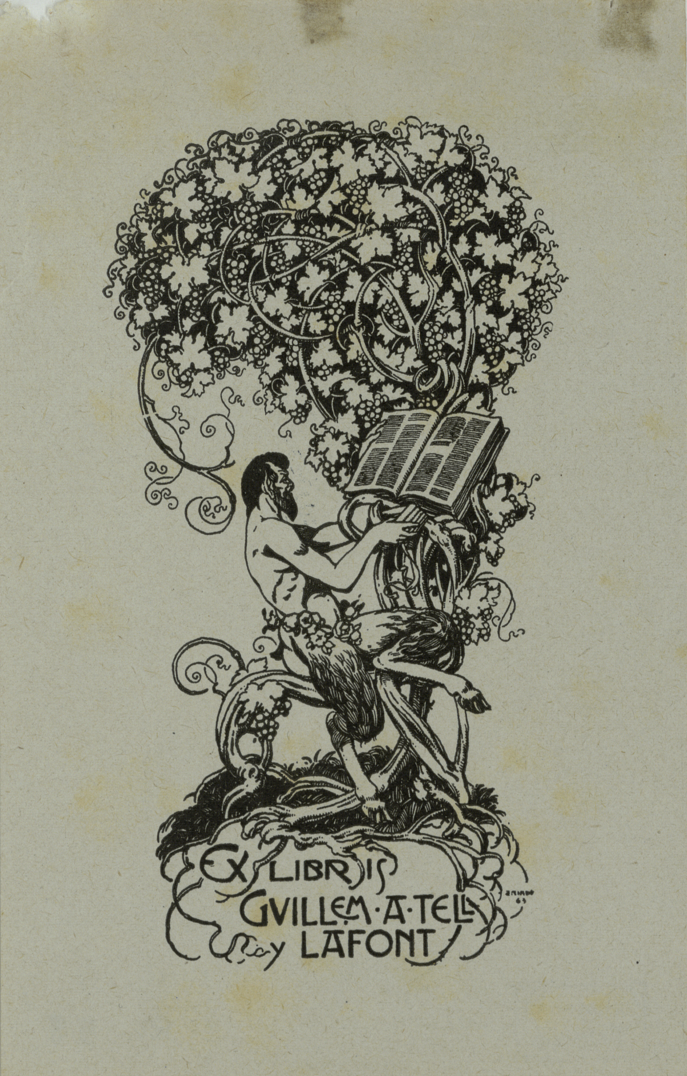 image for: Josep Triadó - Ex-libris Guillem A. Tell y Lafont - 1903