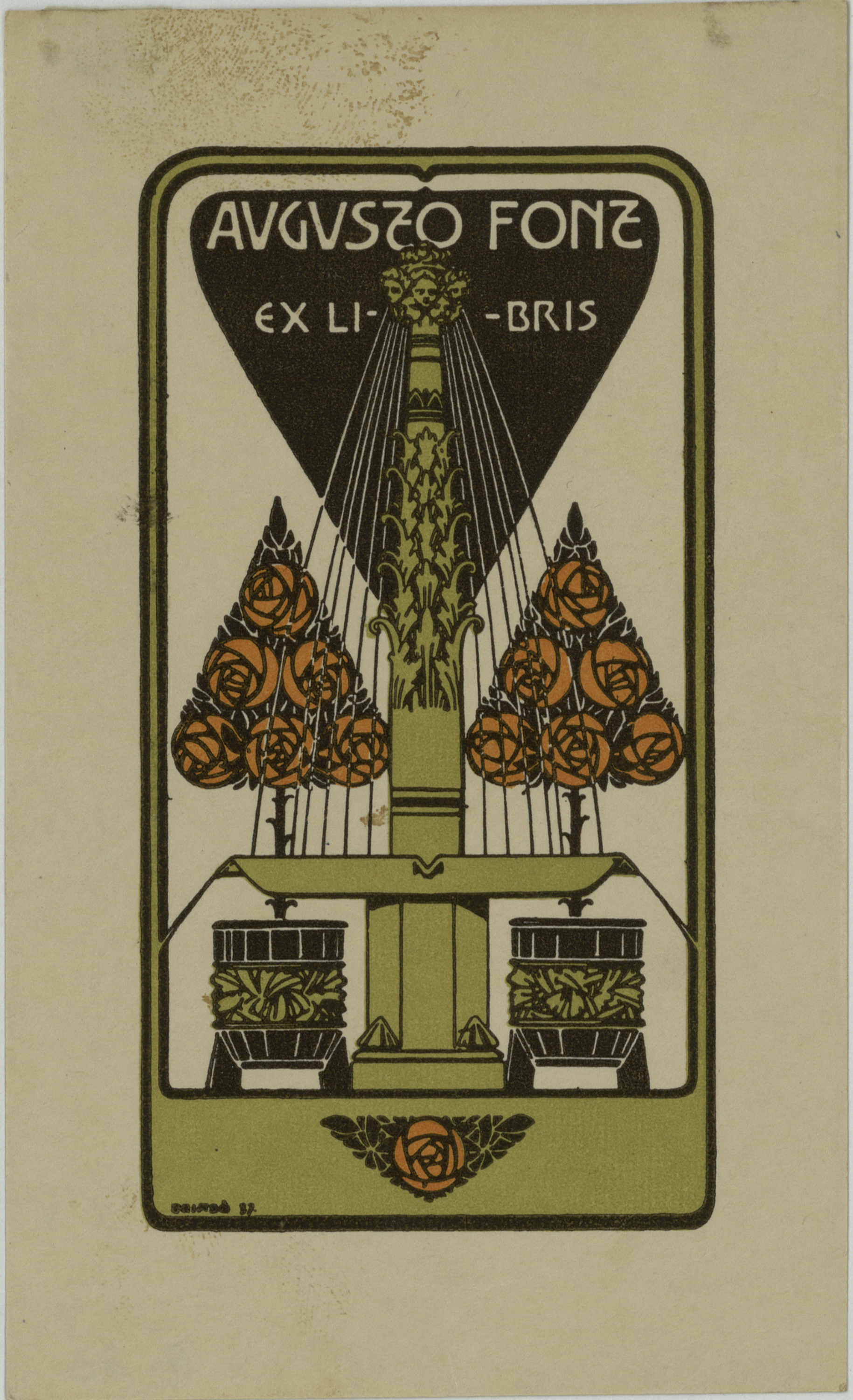 image for: Josep Triadó - Ex-libris Augusto Font - 1903