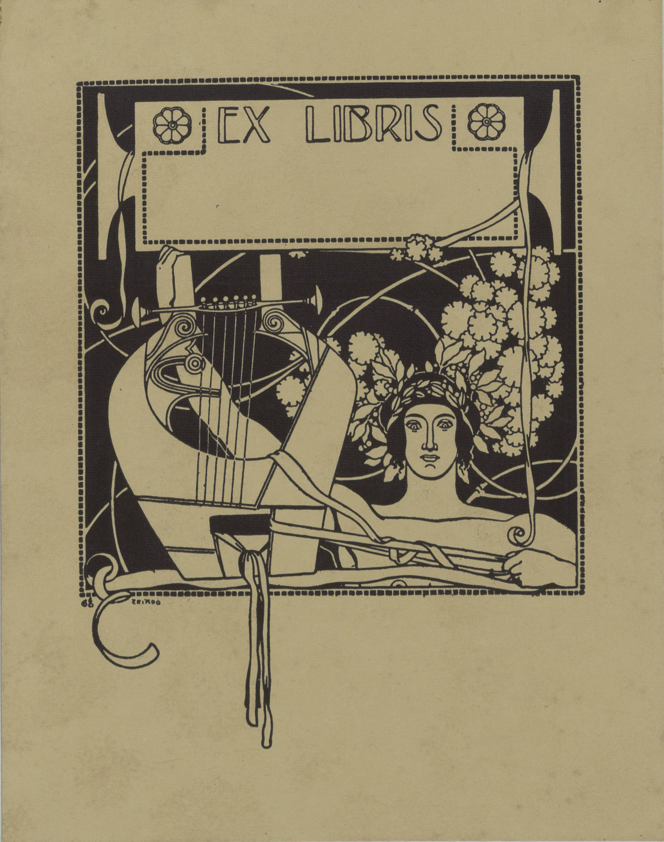 image for: Josep Triadó - Ex-libris sense títol - Cap a 1903