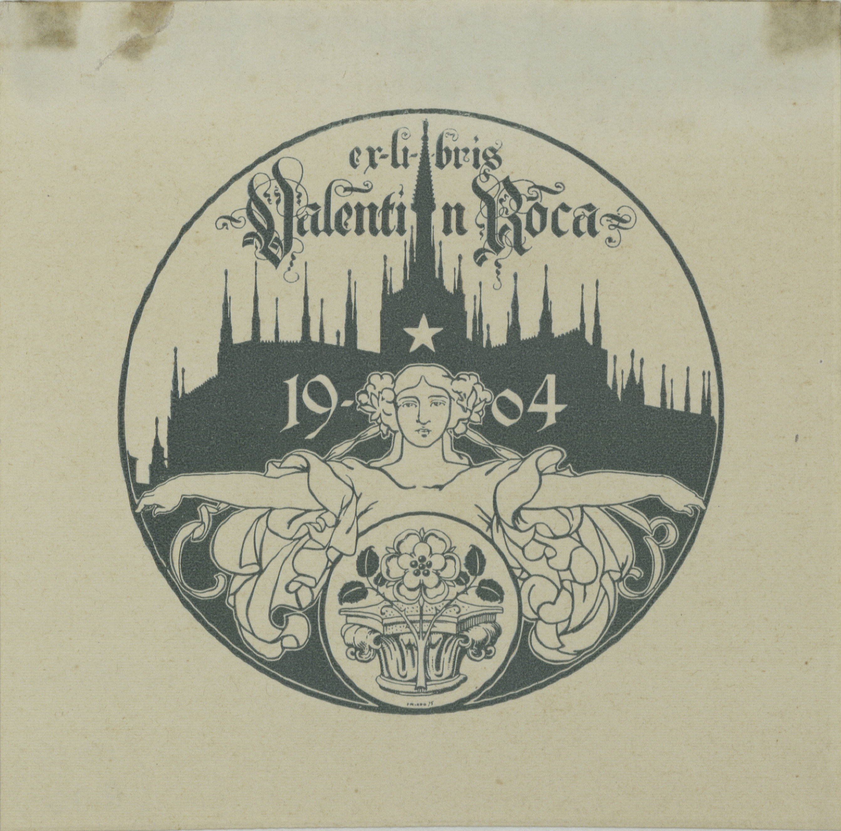 image for: Josep Triadó - Ex-libris Valentín Roca - 1904