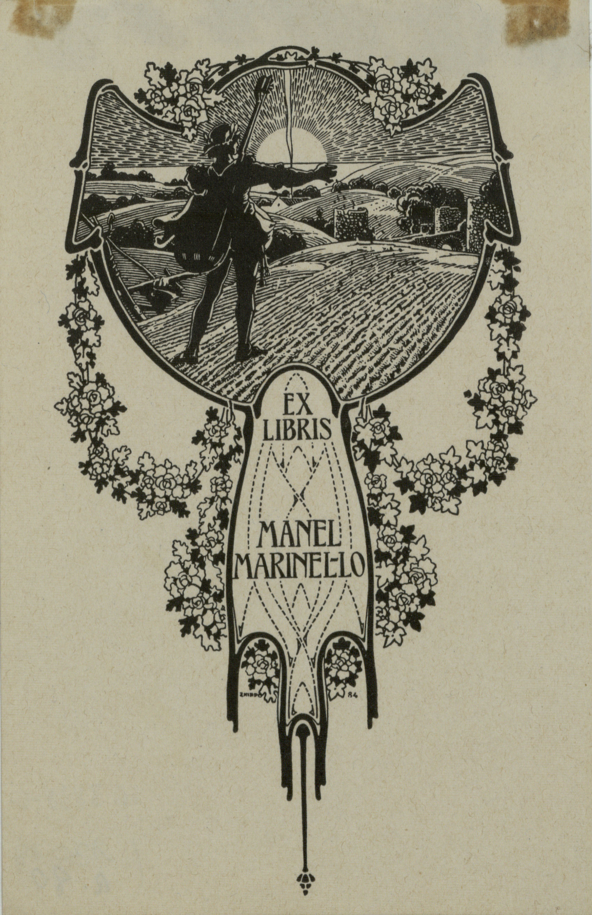 image for: Josep Triadó - Ex-libris Manel Marinel·lo - 1905
