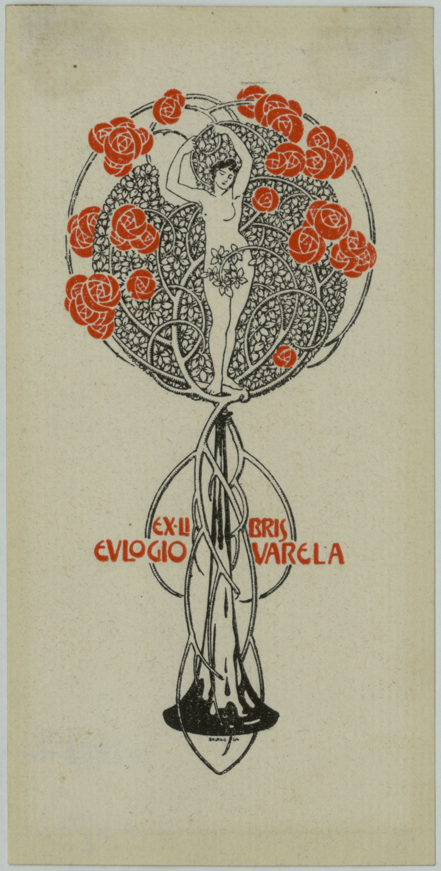 image for: Josep Triadó - Ex-libris Eulogio Varela - Cap a 1903
