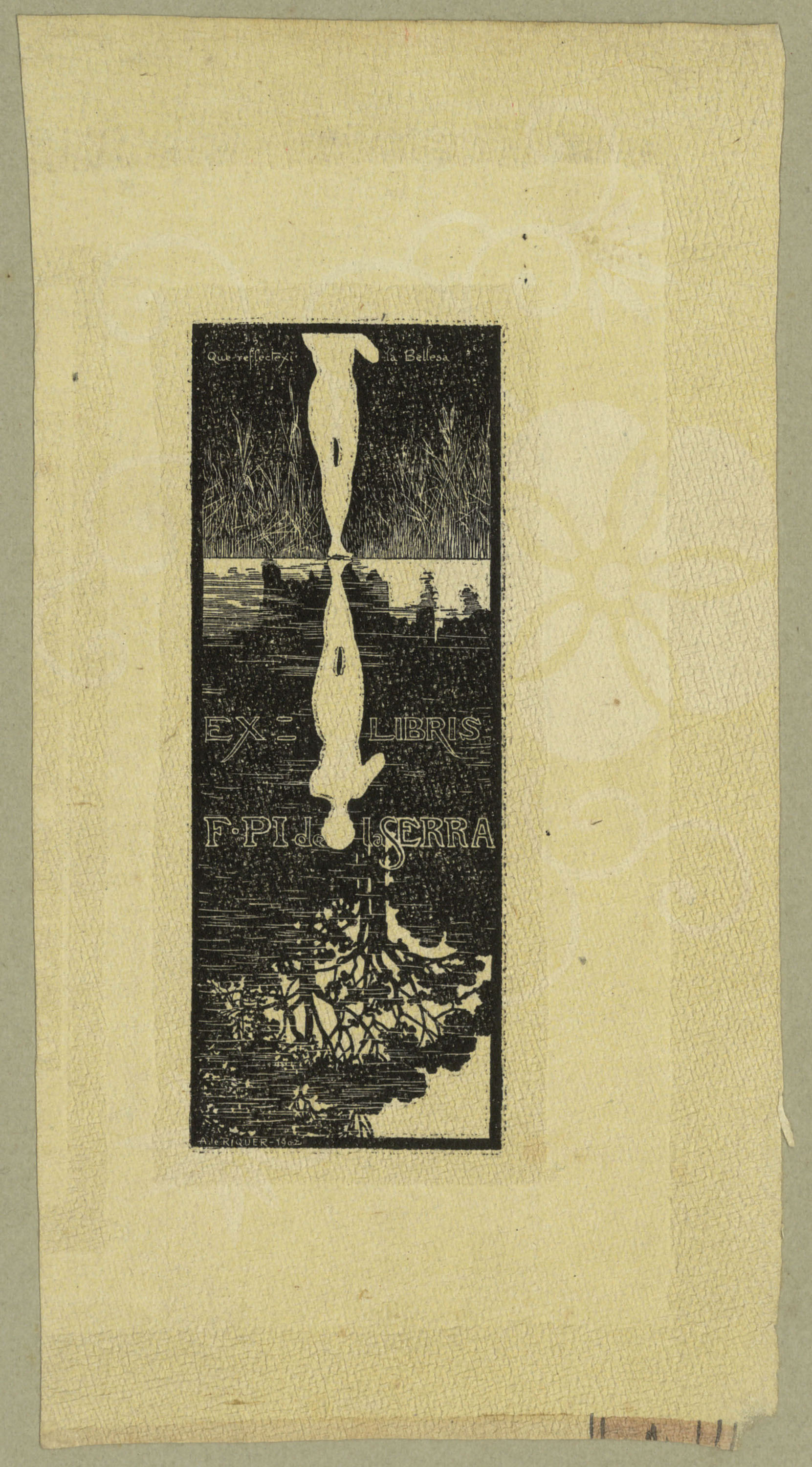 image for: Alexandre de Riquer - Ex-libris F. Pi de la Serra - 1902