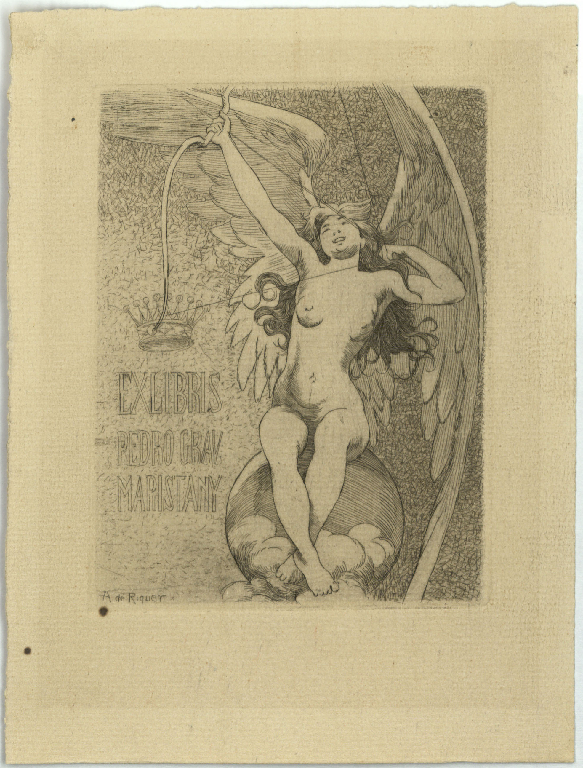 image for: Alexandre de Riquer - Ex-libris Pedro Grau Maristany - 1911 [?]