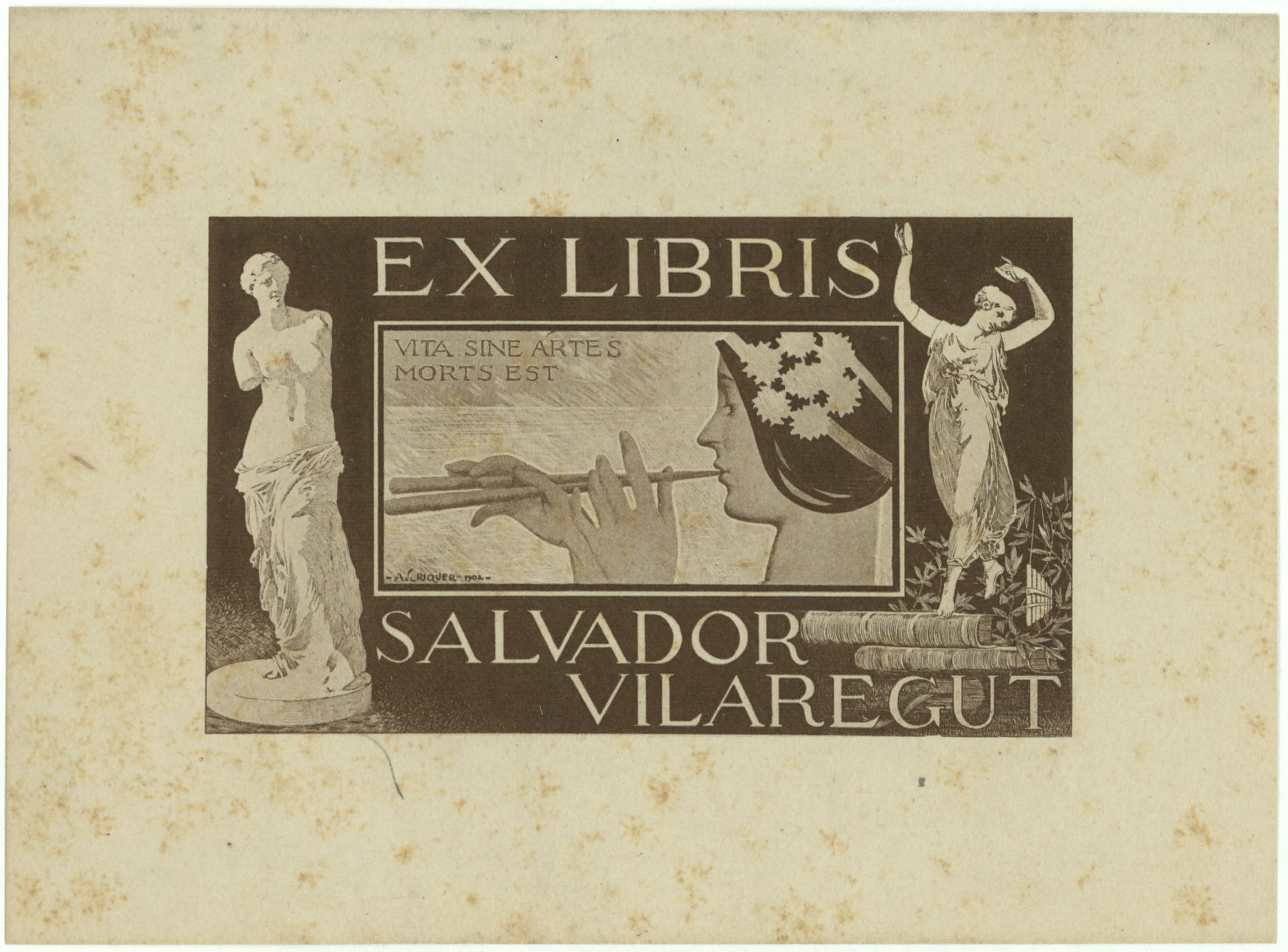image for: Alexandre de Riquer - Ex-libris Salvador Vilaregut - 1902