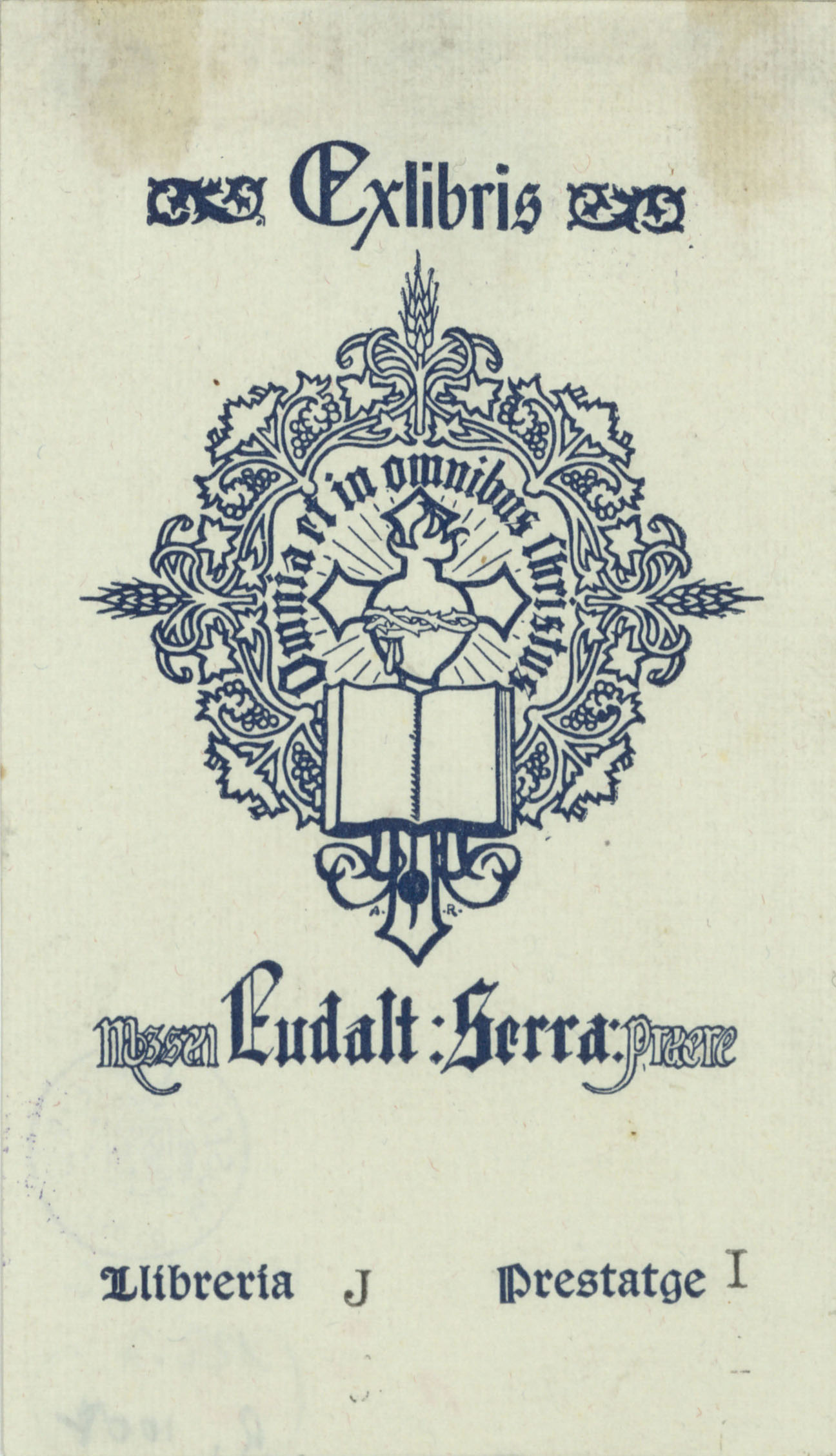 image for: Alexandre de Riquer - Ex-libris Eudalt Serra - Posterior a 1912