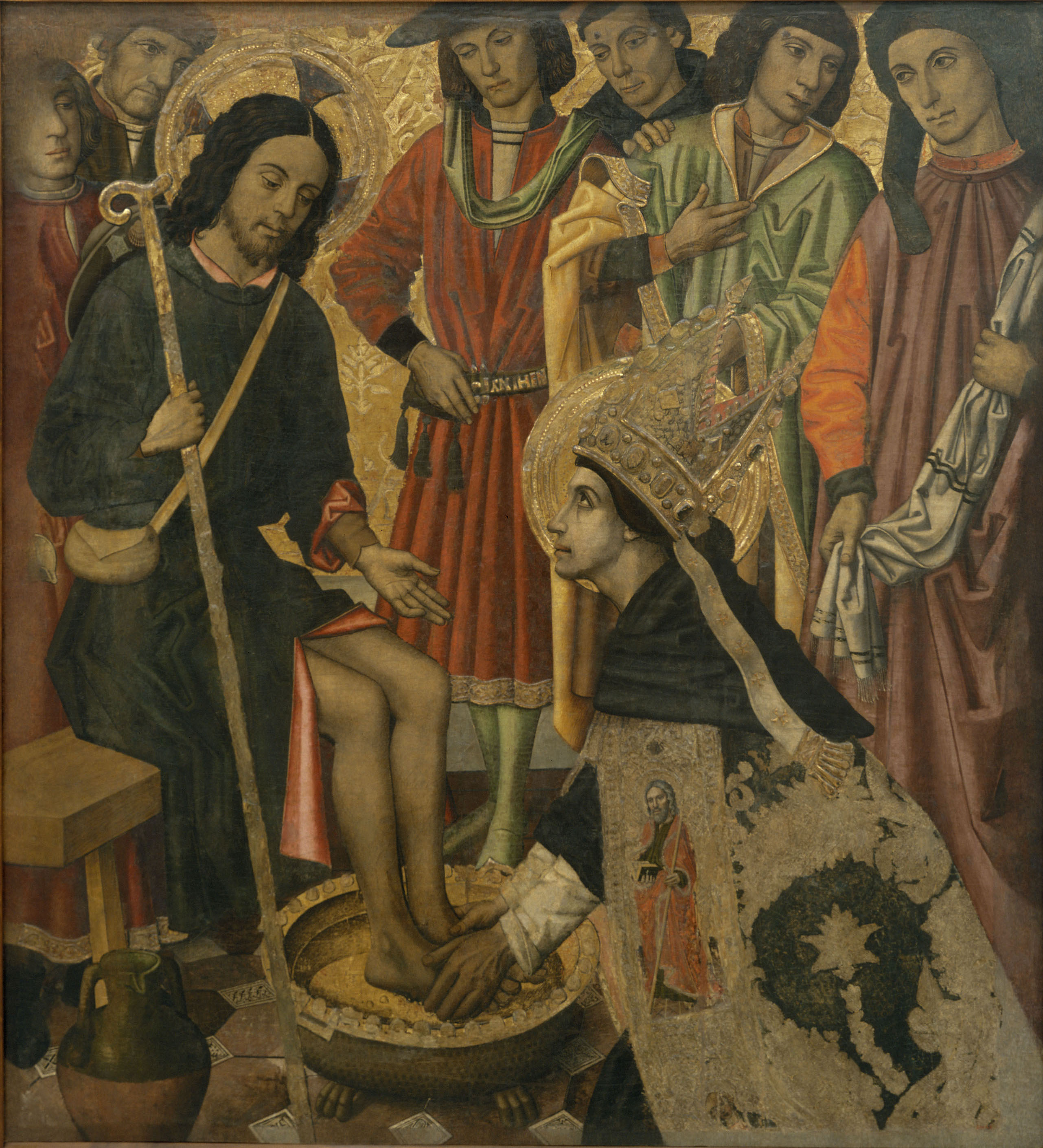 image for: Grup Vergós - Sant Agustí renta els peus a Jesús pelegrí - Cap a 1470/1475-1486